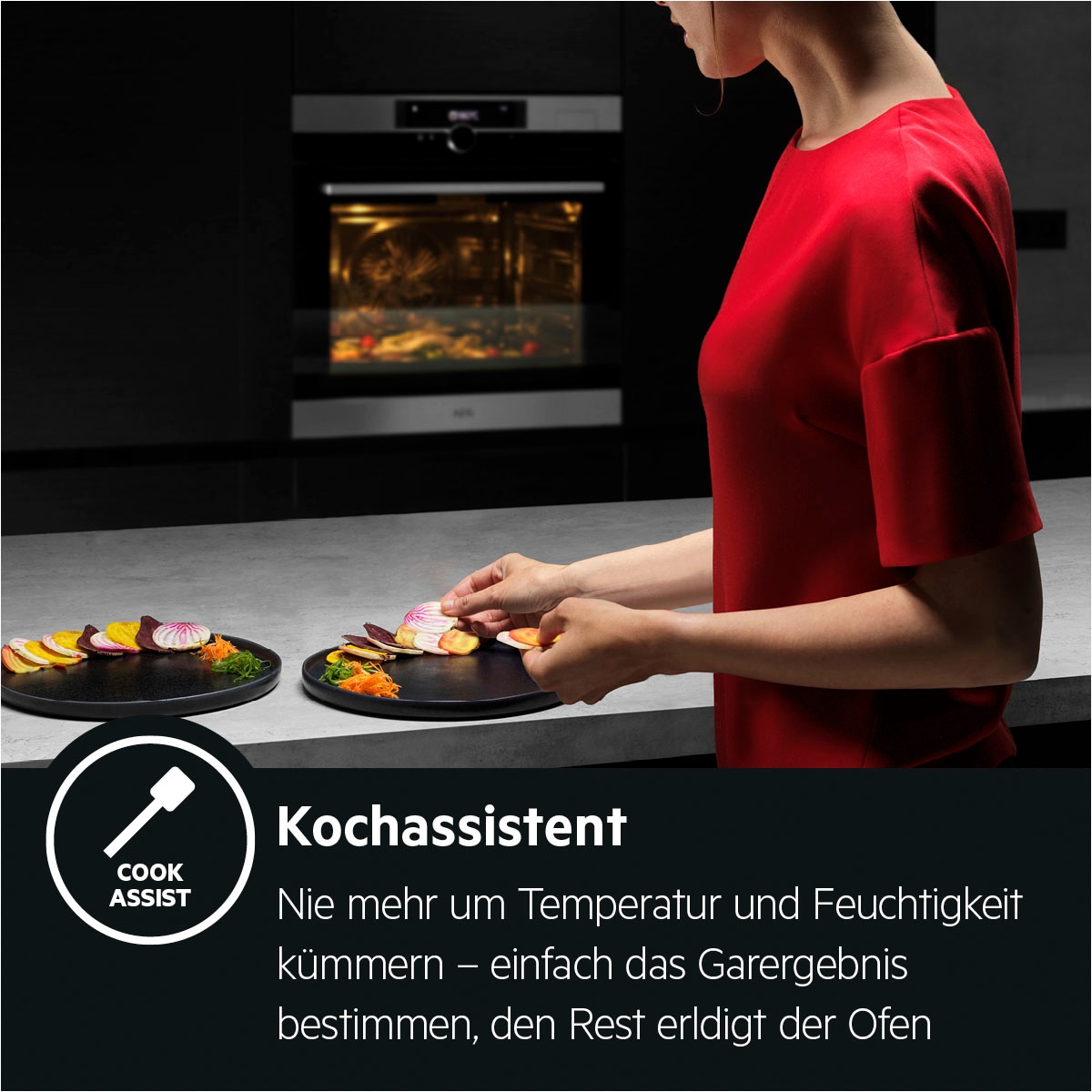 AEG Einbaubackofen Serie 8000 »BPE74228BM«, Pyrolyse-Selbstreinigung, Made in Germany, Kochassistent, Kerntemperatursensor