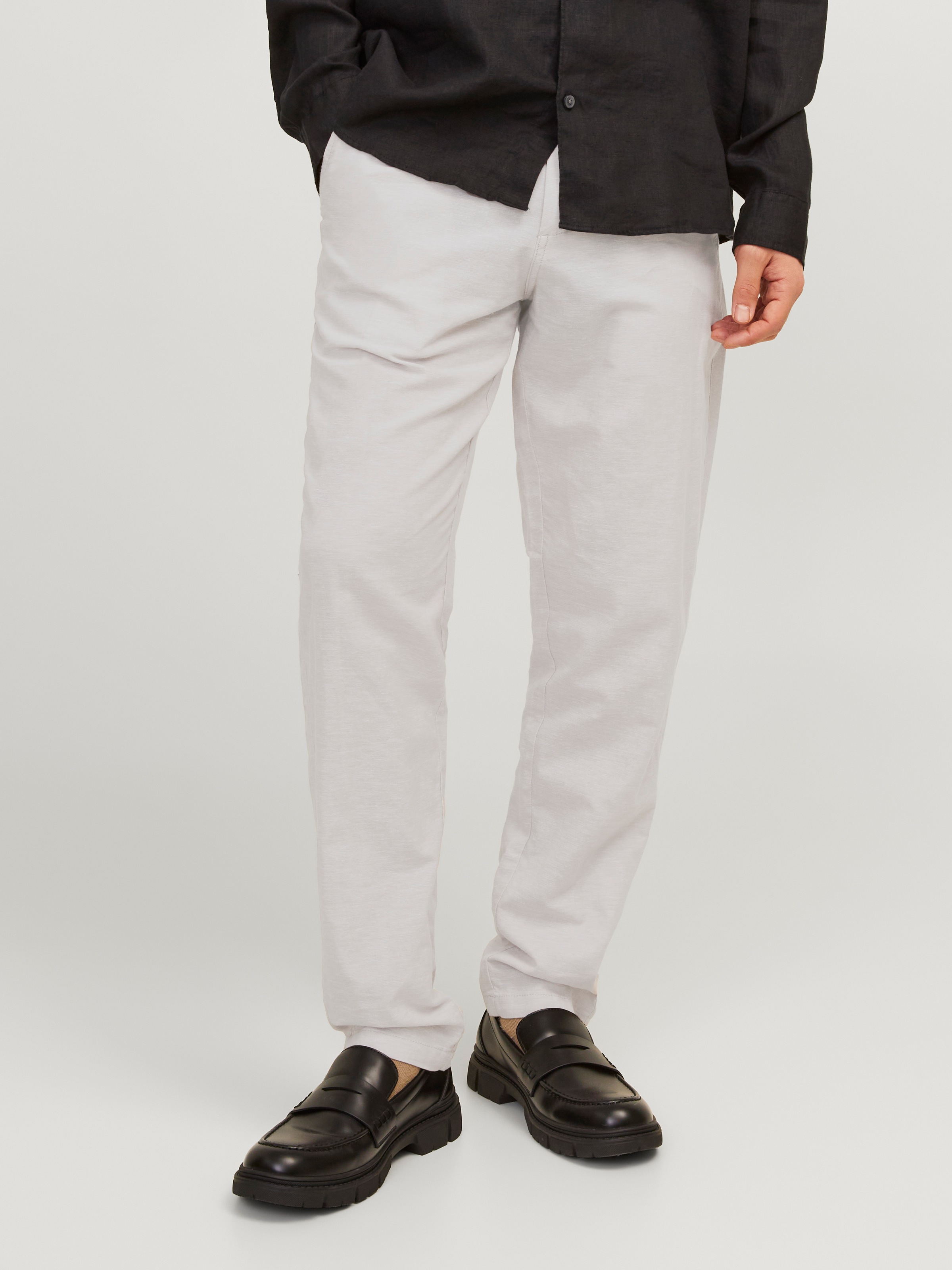 JACK & JONES Chinohose »JPSTACE SUMMER CHINO PANT SN« mit Reißverschluss Crockery Detail:MELANGE 33 - Länge 36 Länge 36 33 Herren-Chino von Jack &...