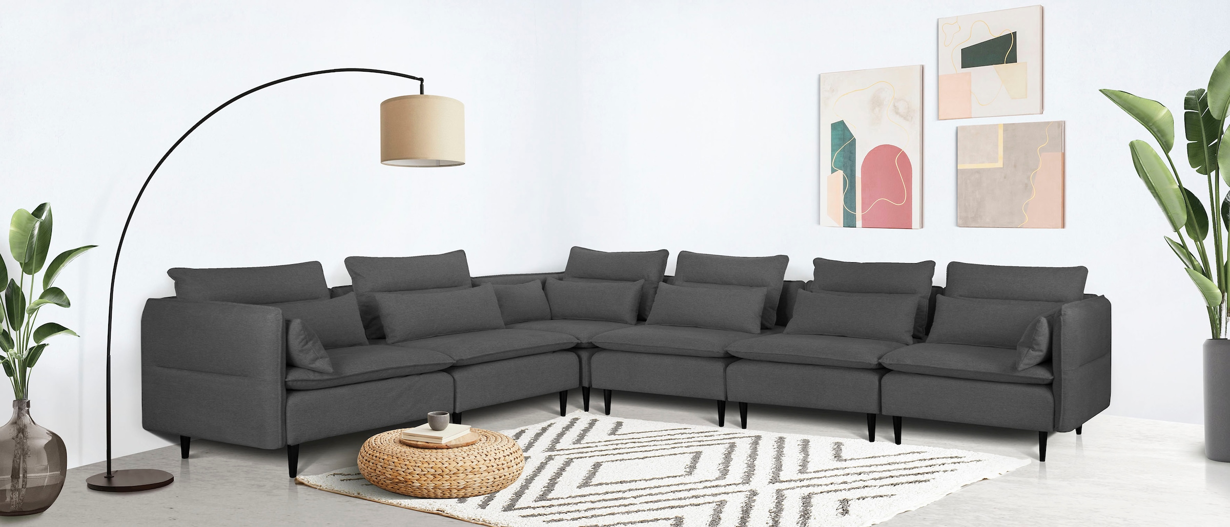 andas Ecksofa »ALVIK L-Form«, zusammengesetzt aus Modulen, erweiterbar mit günstig online kaufen