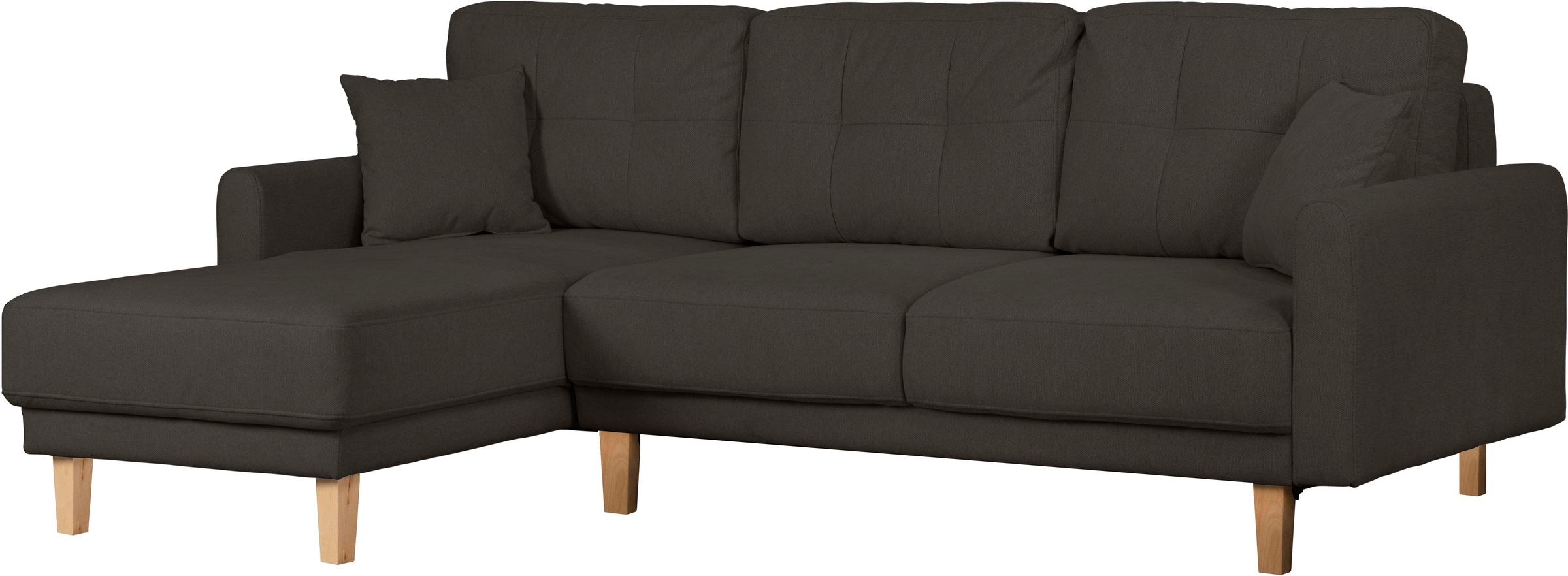 Home affaire Ecksofa »TRIPLO optionale Schlafsofa mit Bettkasten, Maße B/T/H: 234/164/89 cm«, L-Form wahlweise mit Bettfunktion - Liegefläche 132x210 cm