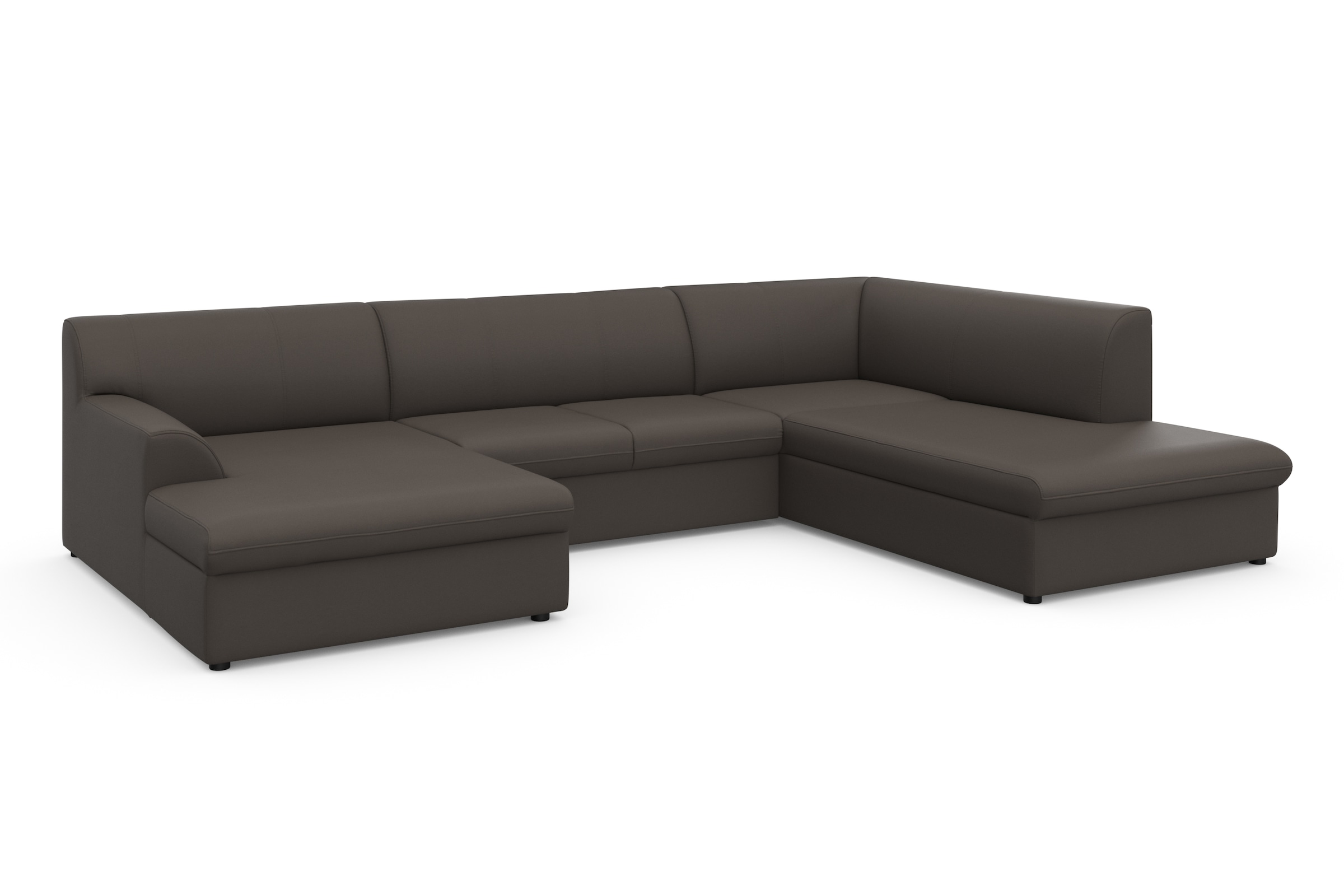 DOMO collection Wohnlandschaft »Topper, elegant und zeitlos, komfortabel, U-Form«, wahlweise mit Bettfunktion