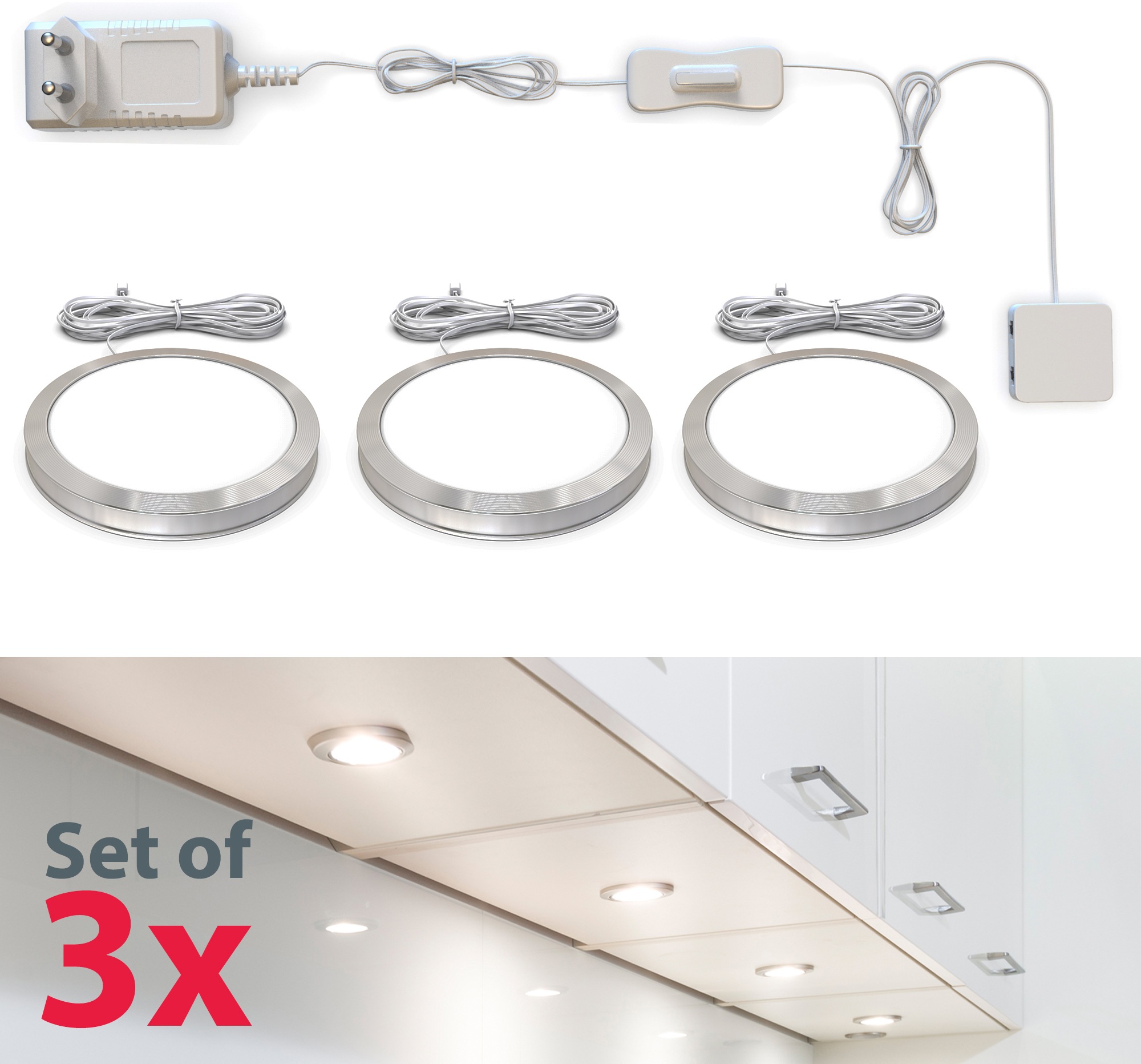 B.K.Licht Unterschrankleuchte, 3 flammig, Leuchtmittel LED-Board   LED fest günstig online kaufen