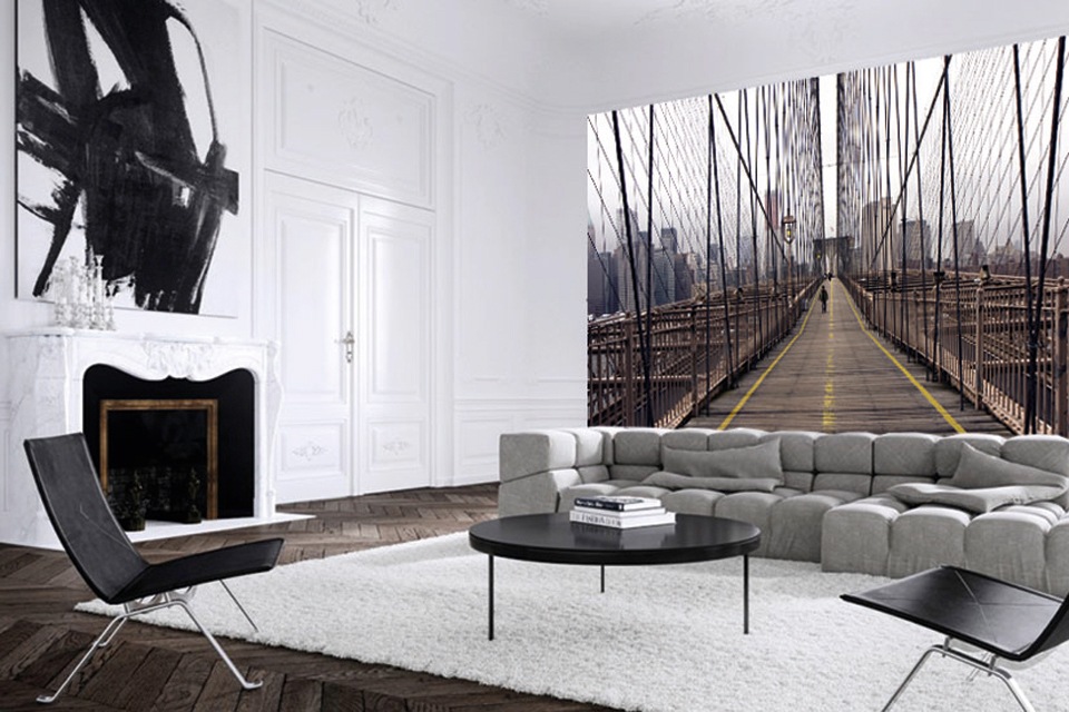 Papermoon Fototapete »Brookly Bridge« glatt günstig online kaufen