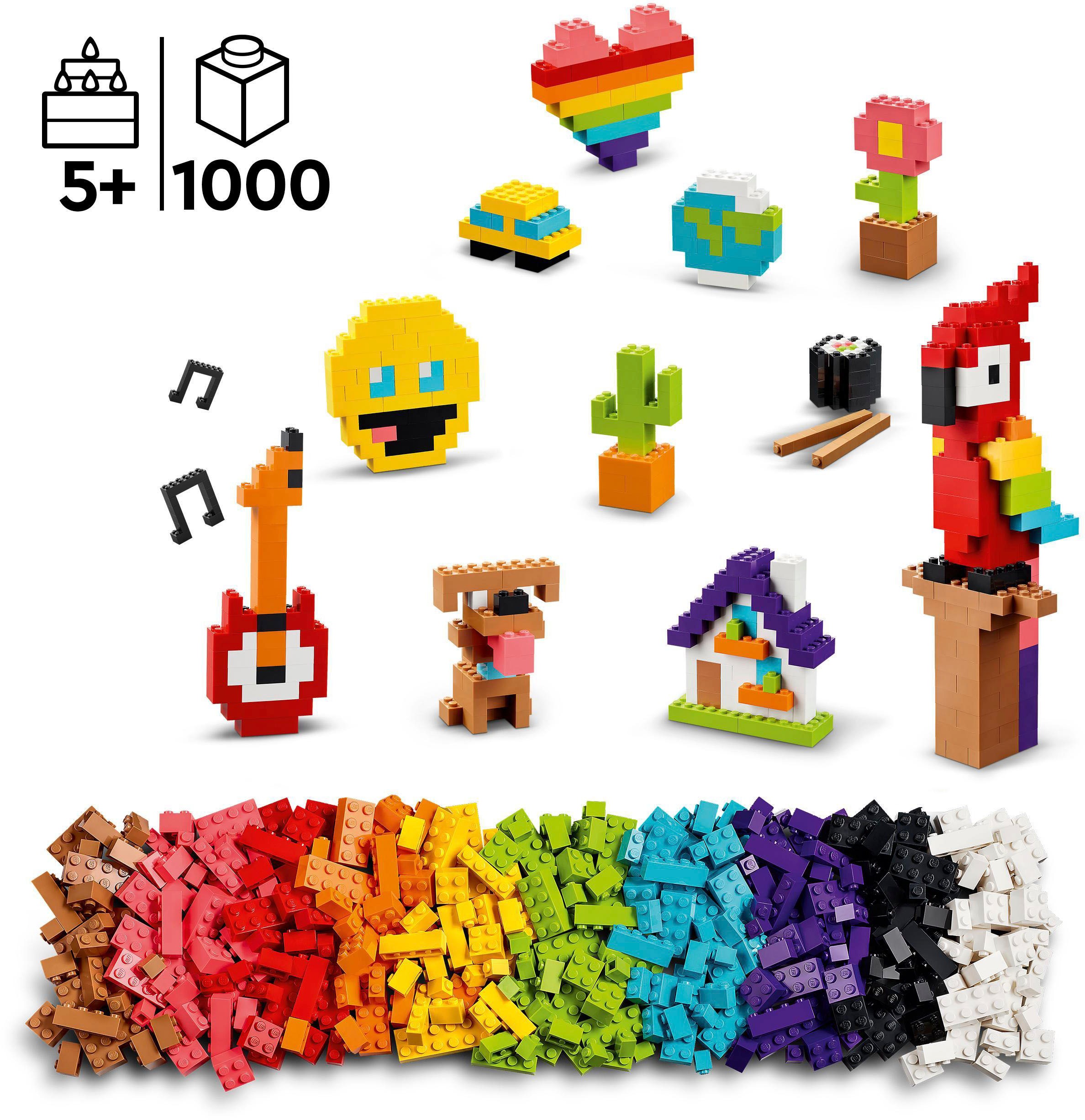 LEGO® Konstruktionsspielsteine »Großes Kreativ-Bauset (11030), LEGO® Classic«, (1000 St.)