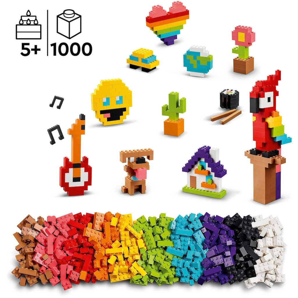 LEGO® Konstruktionsspielsteine »Großes Kreativ-Bauset (11030), LEGO® Classic«, (1000 St.)