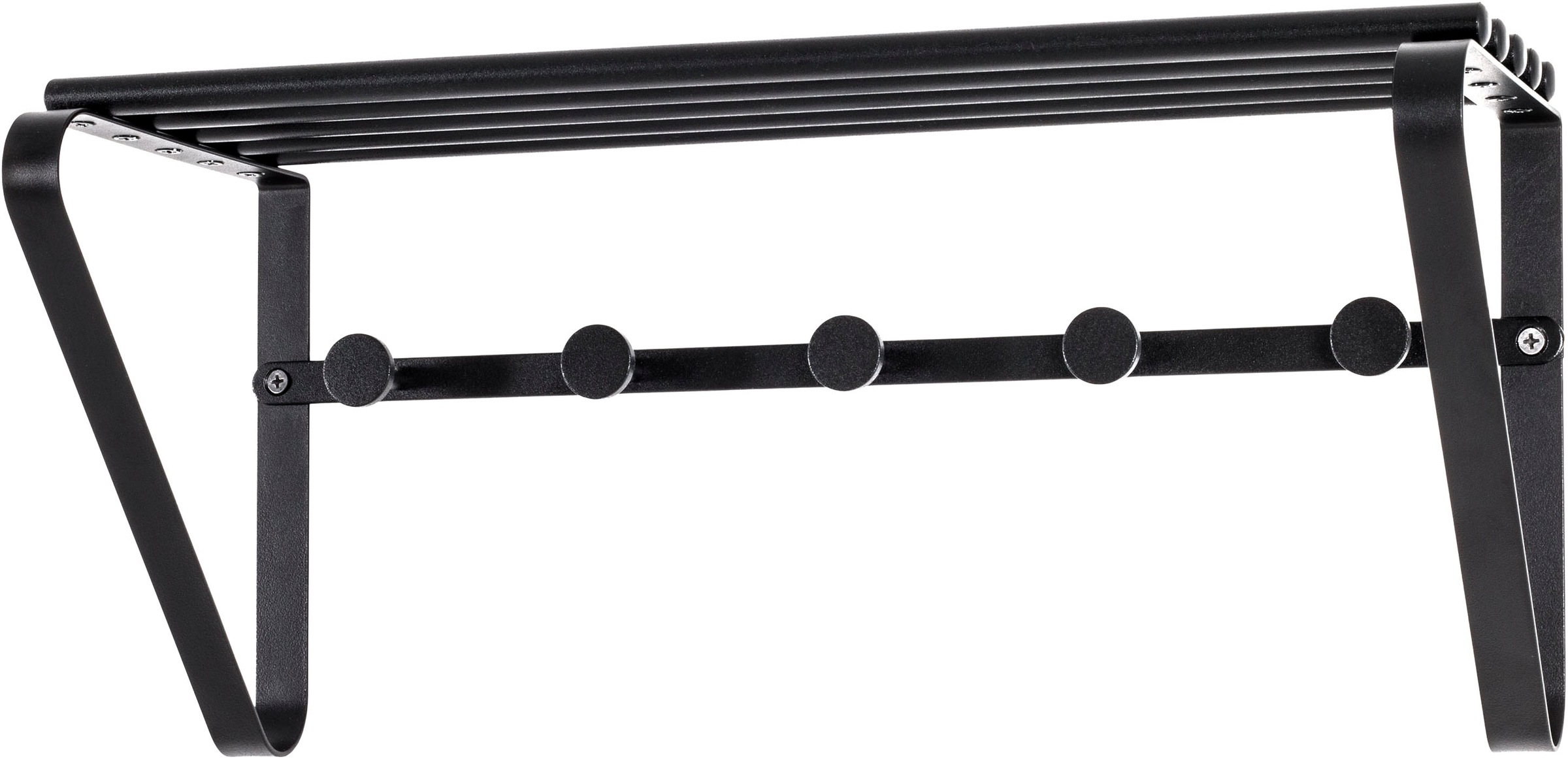 HAKU Garderobenleiste »Flurgarderobe, Garderobe, Garderobenhaken, Garderobenleiste,« rechteckig - aus Metall Schwarz - B/T/H 45/18/20 cm