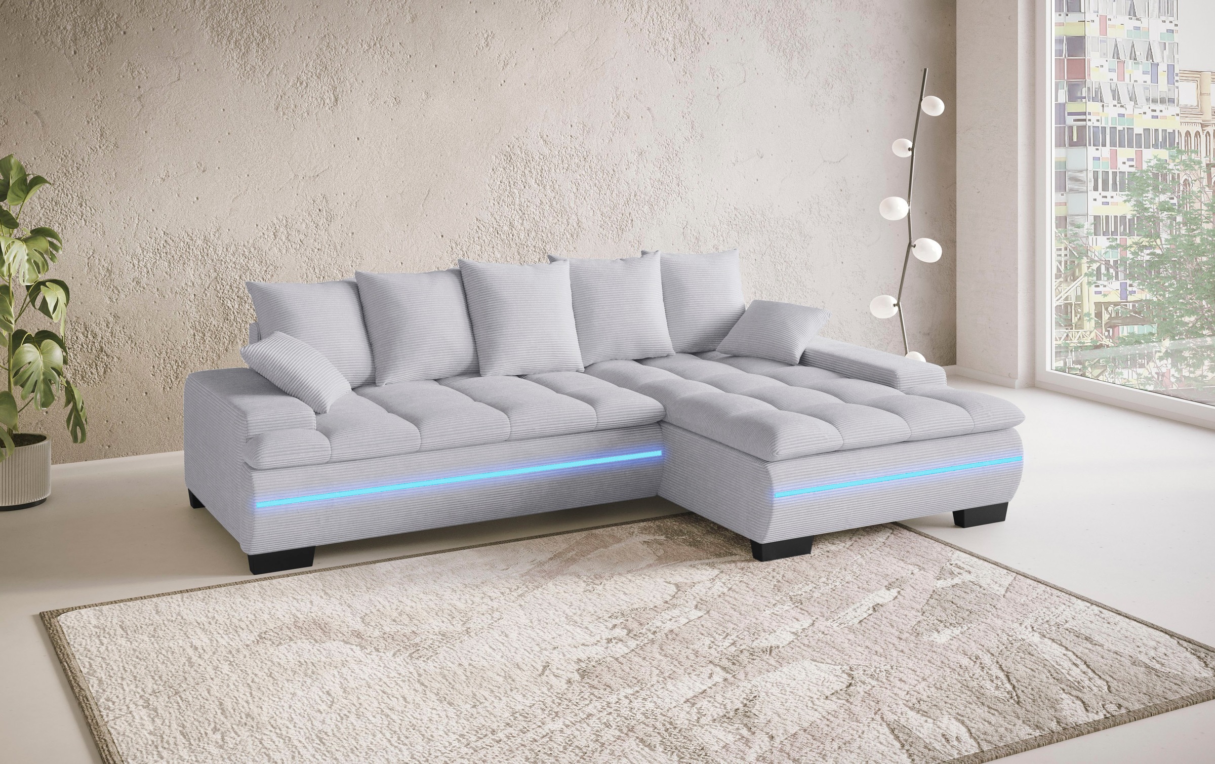Mr. Couch Ecksofa »Haiti II, L-Form«, RGB-LED Beleuchtung, wahlweise mit Ka günstig online kaufen