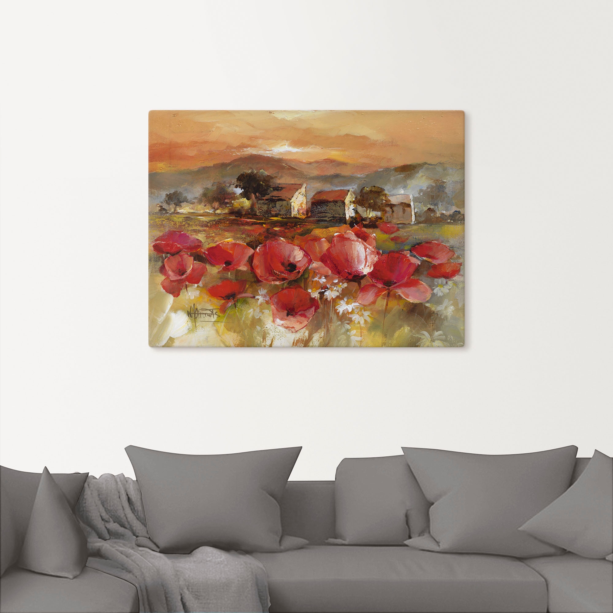 Artland Wandbild "Toskana Romantic II", Blumen, (1 St.), als Leinwandbild, günstig online kaufen