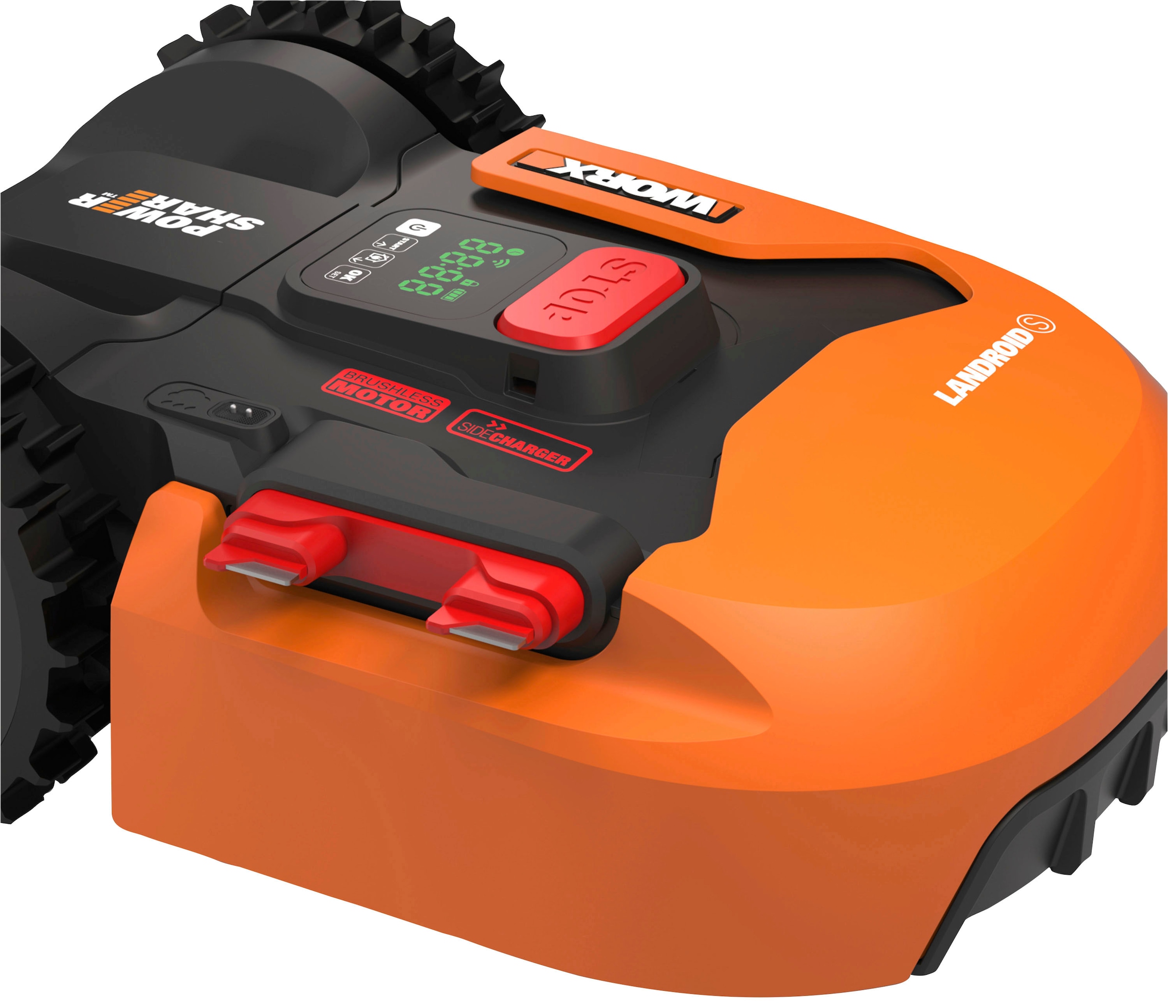 Worx Rasenmähroboter »Landroid S400«, (Set), 400m², 20V/2Ah, 18cm/20-50mm, WiFi/Bluetooth, Cut to edge, PowerShare