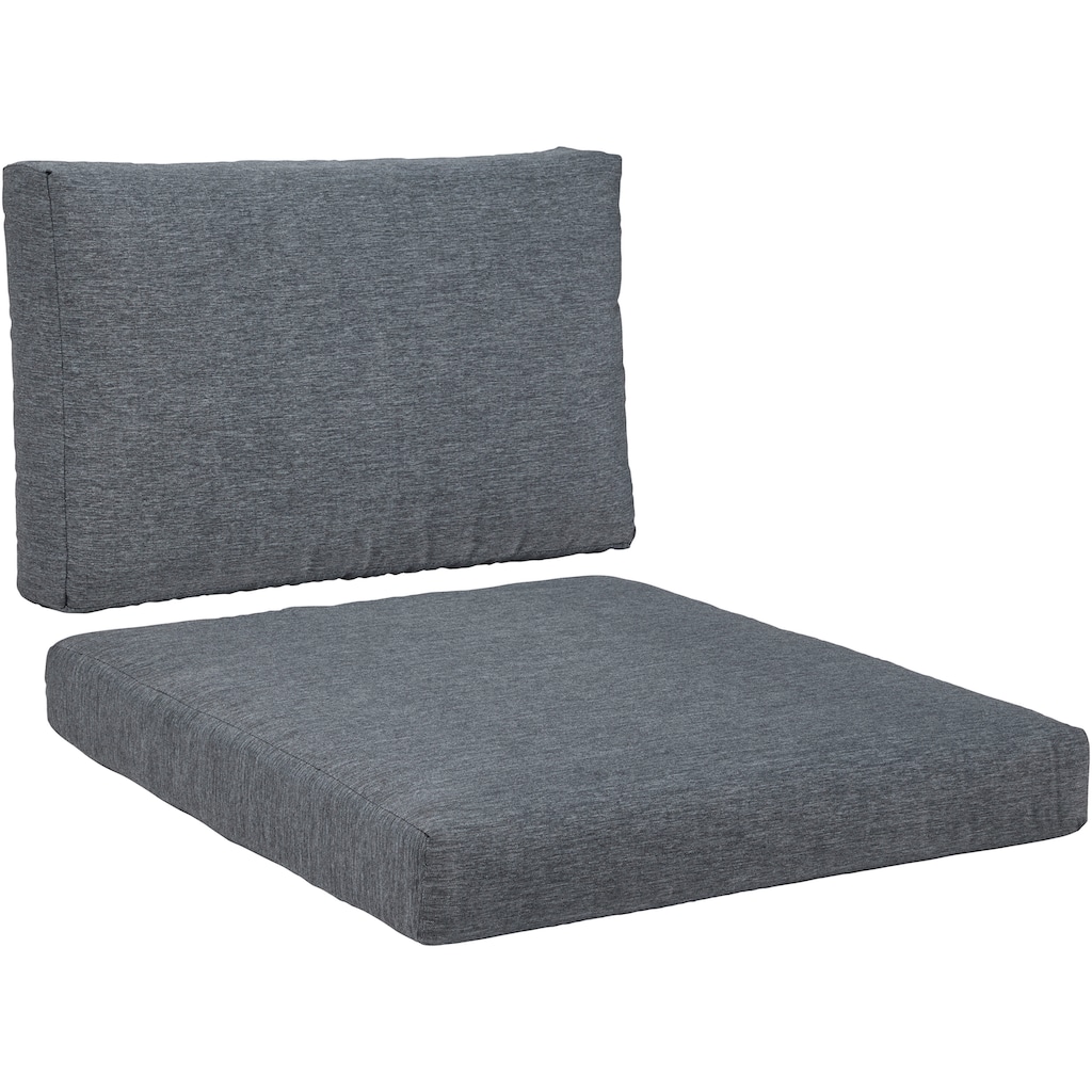 KONIFERA Gartenlounge-Set »Denver«, (Set, 14 tlg., 2x 2er Sofa mit Ablae, 1x Ecke, 1x Sessel, 1x Tisch 85x85x39,5cm)