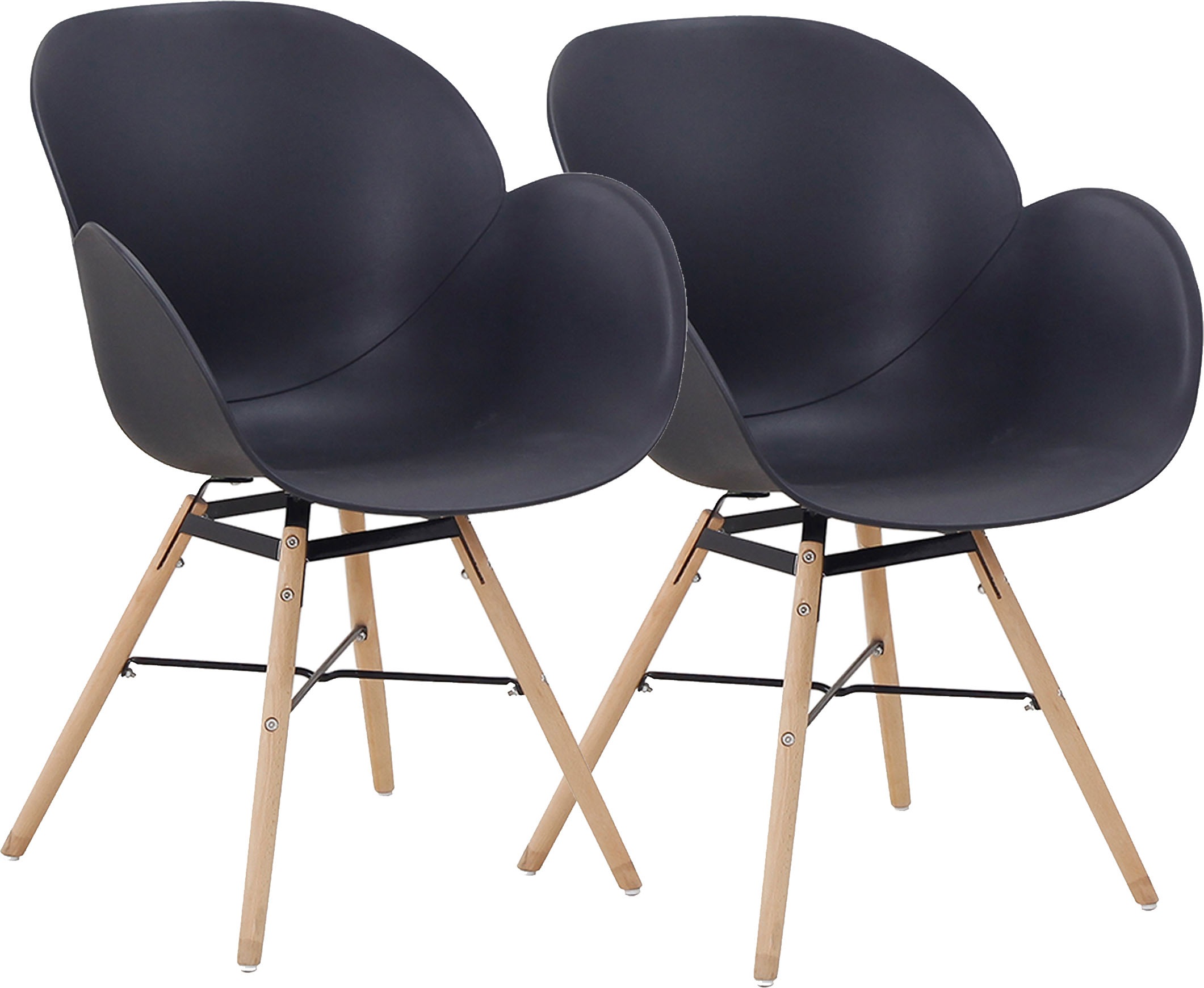 Kayoom 4-Fußstuhl »Stuhl Amalia 110 2er-Set, praktisches Set, bequemer Kuns günstig online kaufen