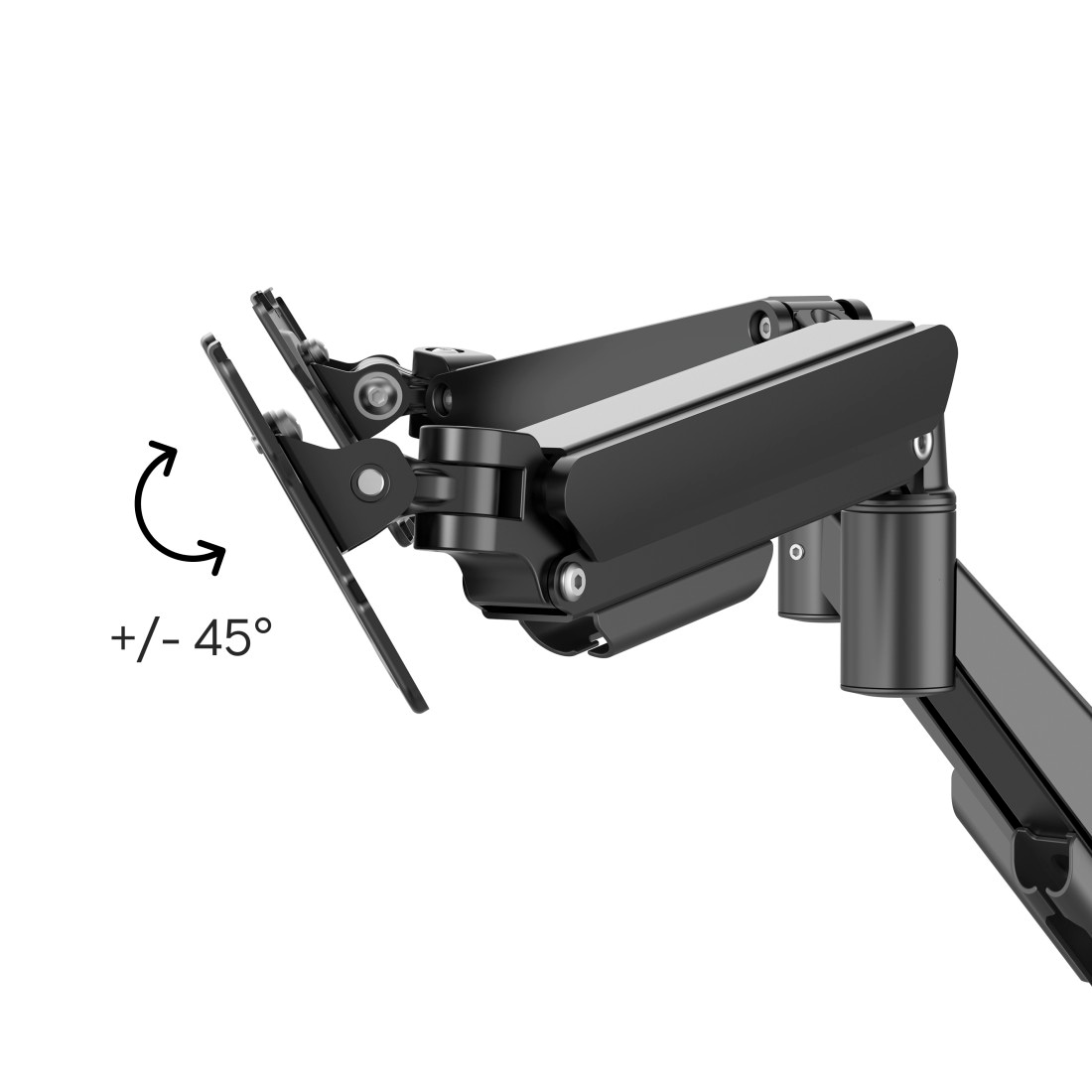 Hama Monitor-Halterung »Doppelmonitorhalterung höhenverstellbar für 17-35 Zoll Monitore« bis 89 cm Zoll Gasfeder, 360° Rotation, VESA, Kabelmanagement, Dualarm