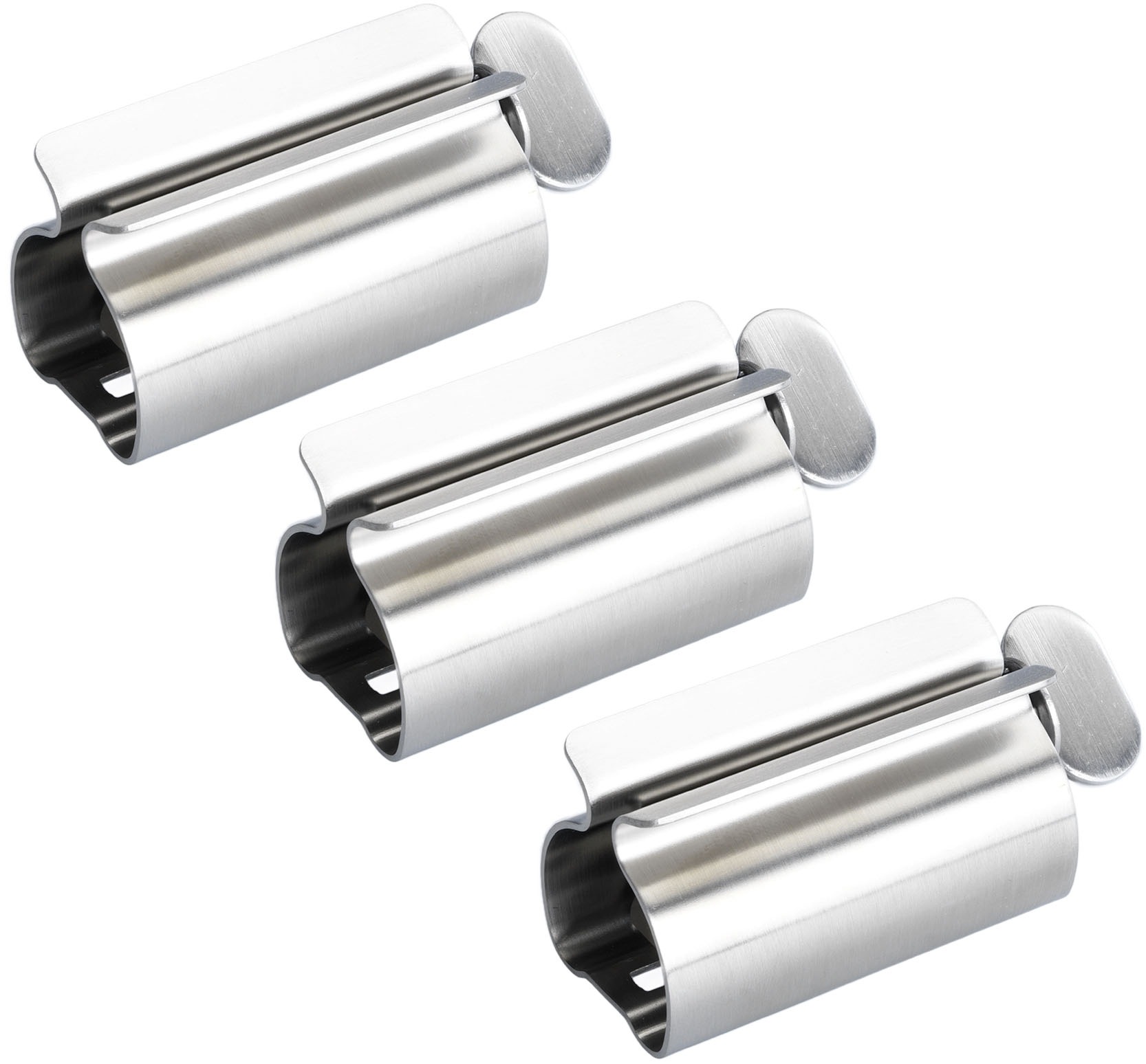 Maximex Tubenquetscher »Tubenpresse EDELSTAHL«, (Set, 3 St.), mit Stehfunktion, für Zahnpasta-, Creme- & Lebensmitteltuben