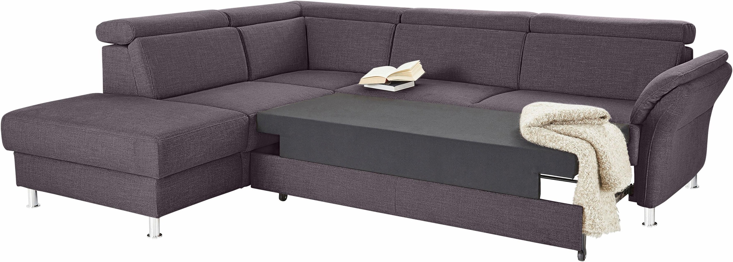 sit&more Ecksofa »Avignon L-Form«, inklusive Kopfteilverstellung, wahlweise mit Bettfunktion