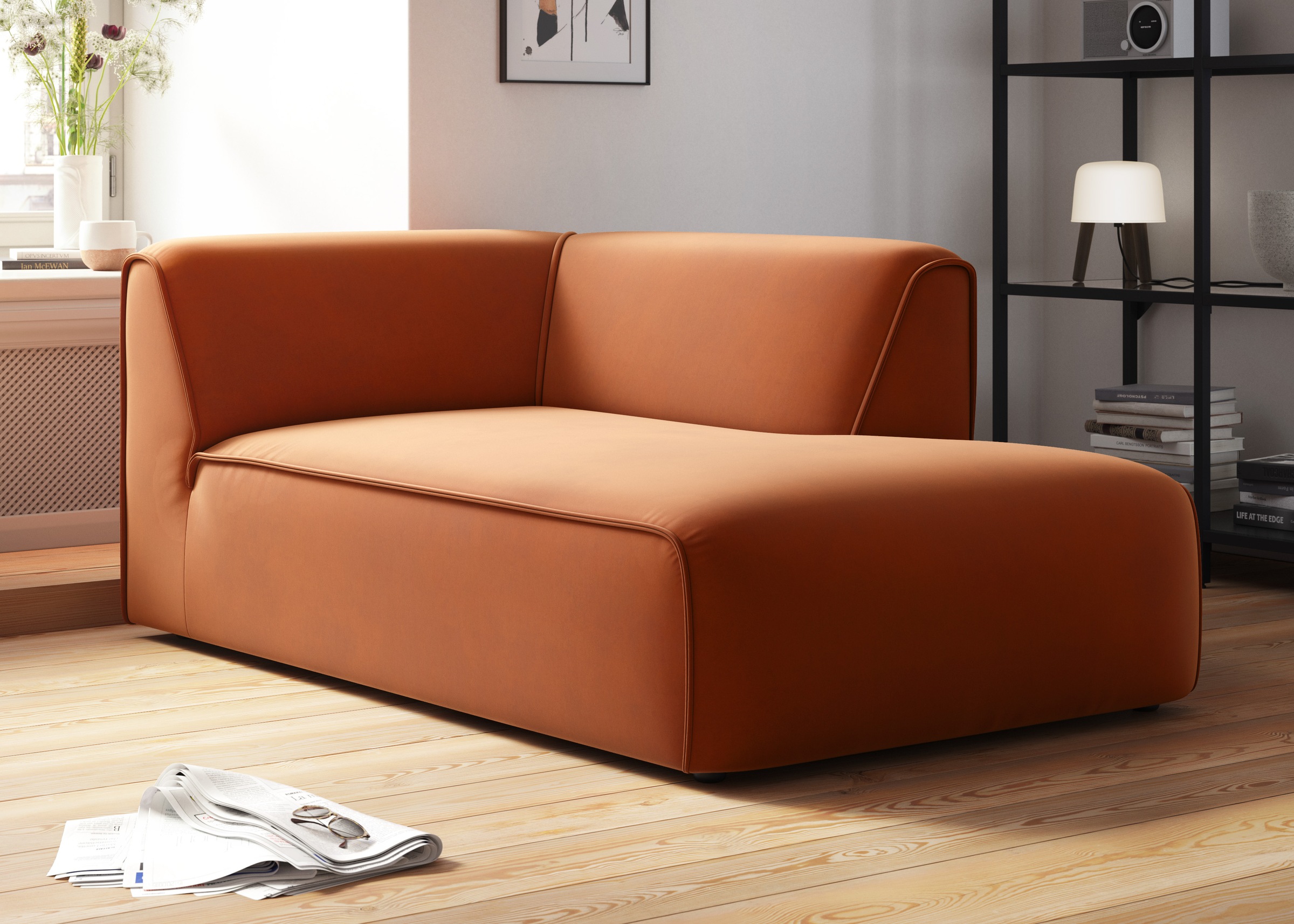 OTTO home Ottomane »Merid Chaiselongue, Maße B/T/H: 100/162/70 cm« als Modu günstig online kaufen