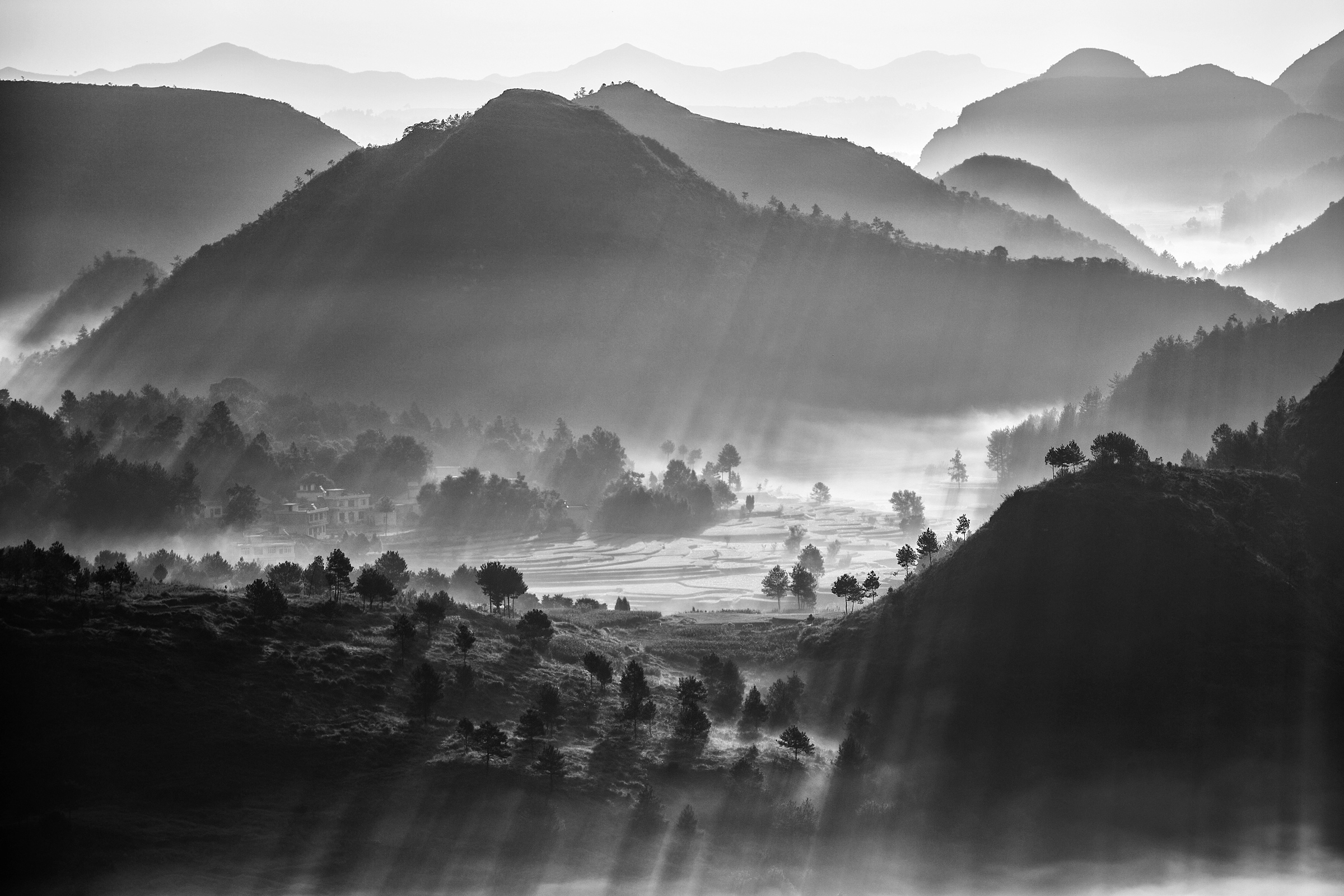 Papermoon Fototapete »Photo-Art ZHOU CHENGZHOU, NEBLIGES MEER VON WOLKEN« günstig online kaufen