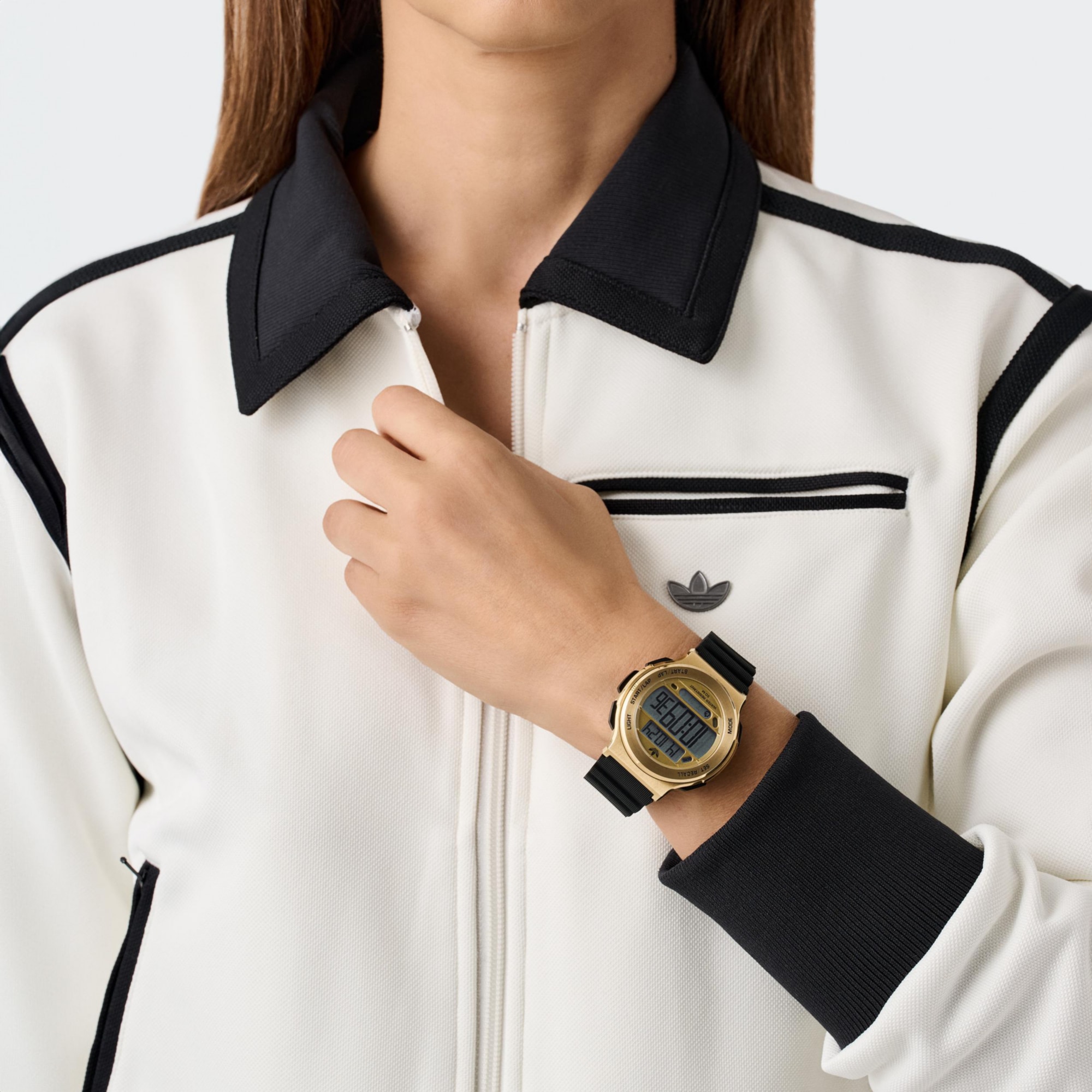 adidas Originals Chronograph »EXPRESSION THREE DIGITAL« Quarzuhr, Armbanduhr, Herrenuhr, Damenuhr,Silikonarmband,Stoppfunktion