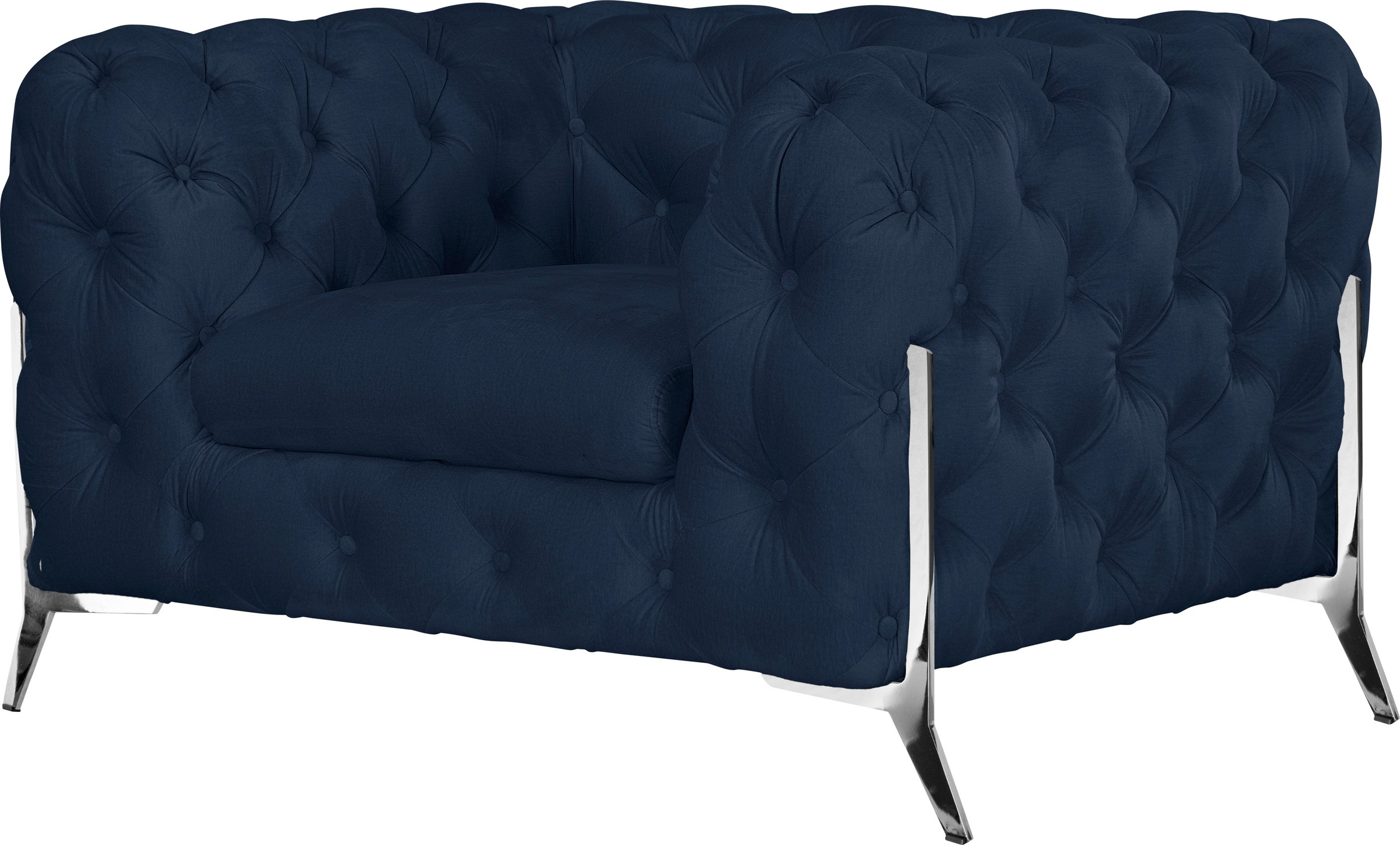 Leonique Chesterfield-Sessel »Amaury Sessel«, aufwändige Knopfheftung, moderne Chesterfield Optik, Fußfarbe wählbar