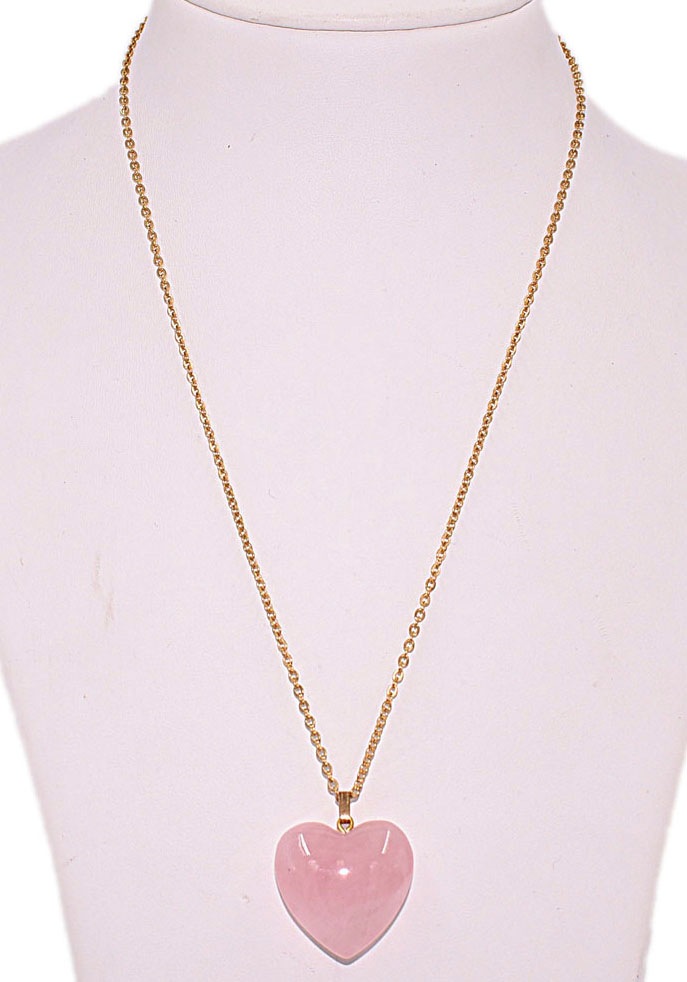 Firetti Kette mit Anhänger »Halskette Schmuck Geschenk Herz "LIEBE"«, Made in Germany - mit Rosenquarz