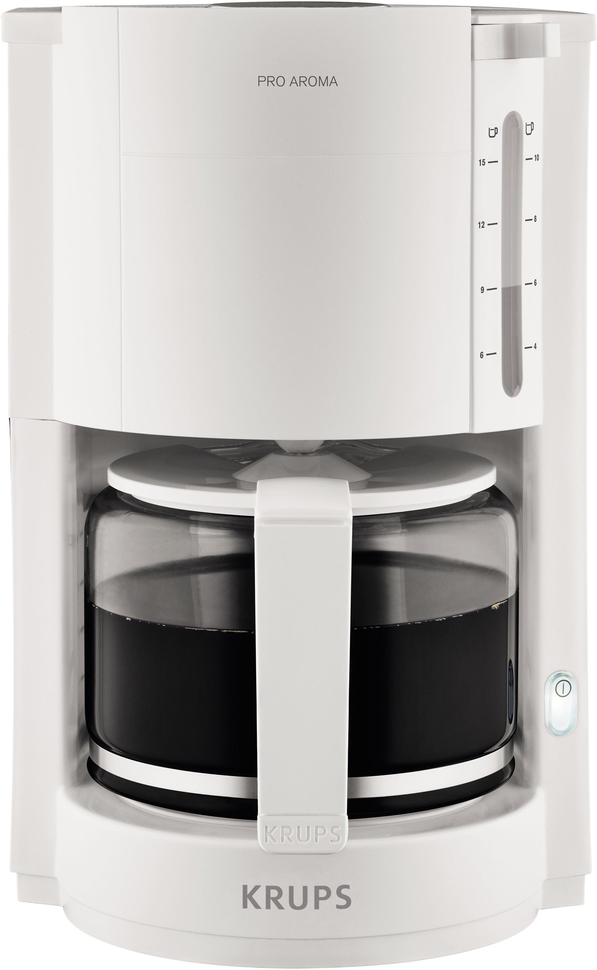 Krups Filterkaffeemaschine »F30908 Pro Aroma«, mit Glaskanne, 1,25L Füllmenge, 10-15 Tassen, 1050W