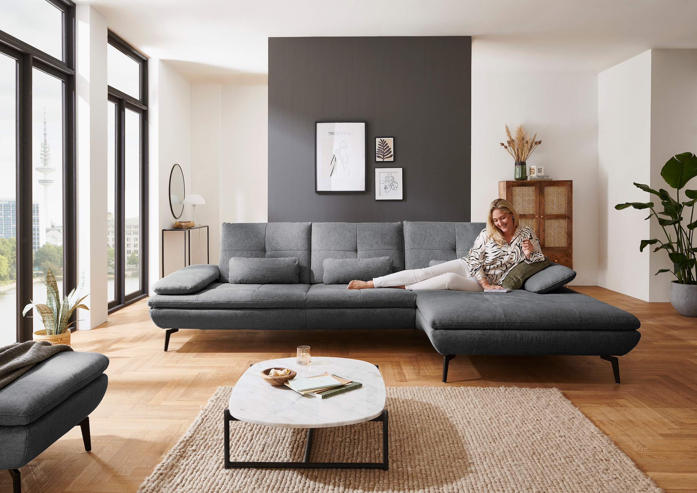 Die PlanBar Ecksofa »MP-IN23002 L-Form« wahlweise mit Armteil- und Sitztief günstig online kaufen