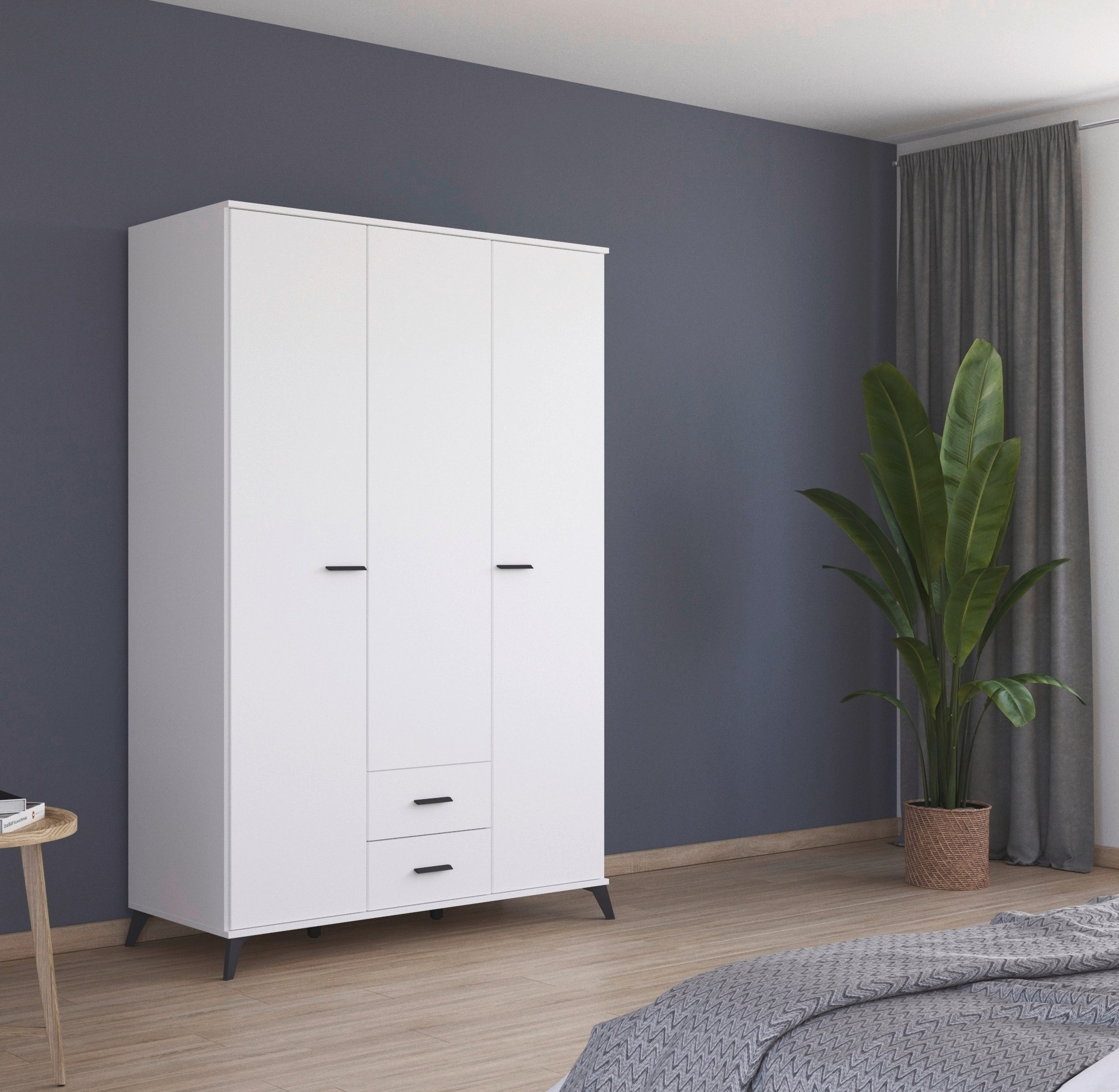 rauch Drehtürenschrank »Lucena«, mit schräg ausgestellten Füßen im Monochrom-Stil