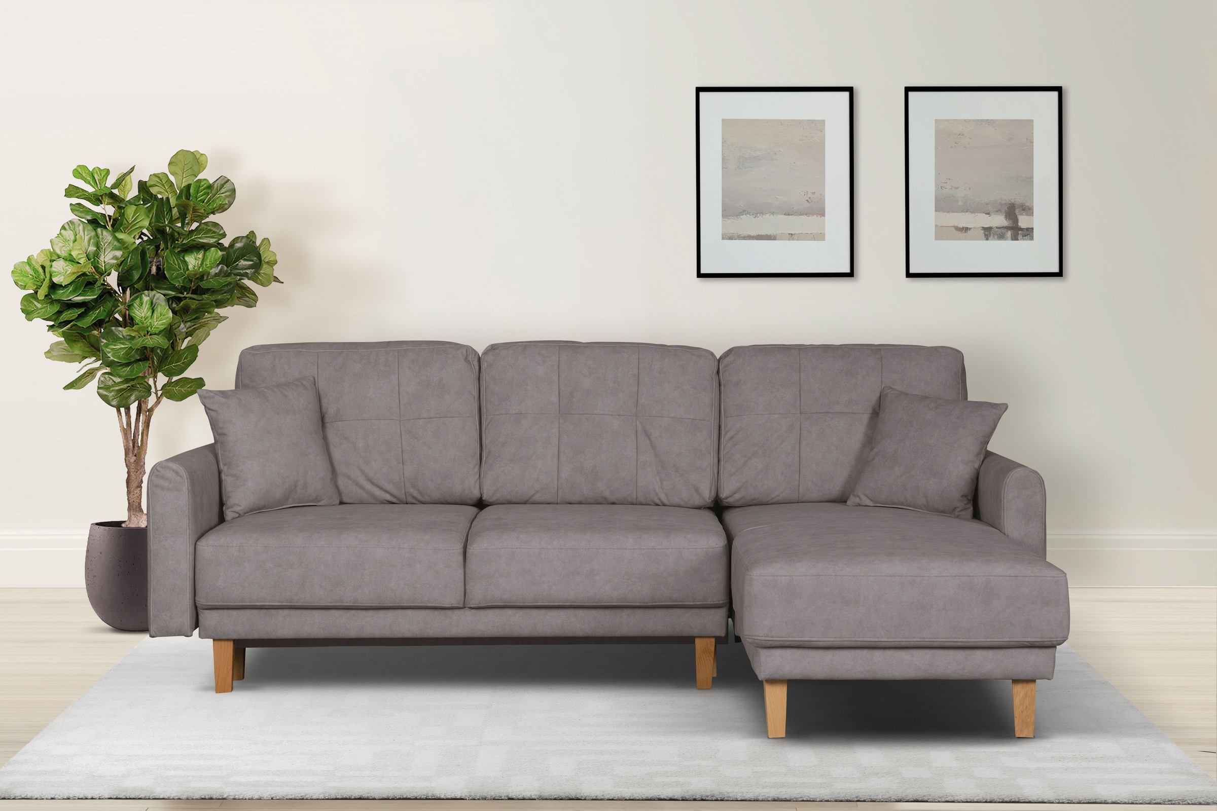 Home affaire Ecksofa »TRIPLO optionale Schlafsofa mit Bettkasten, Maße B/T/ günstig online kaufen