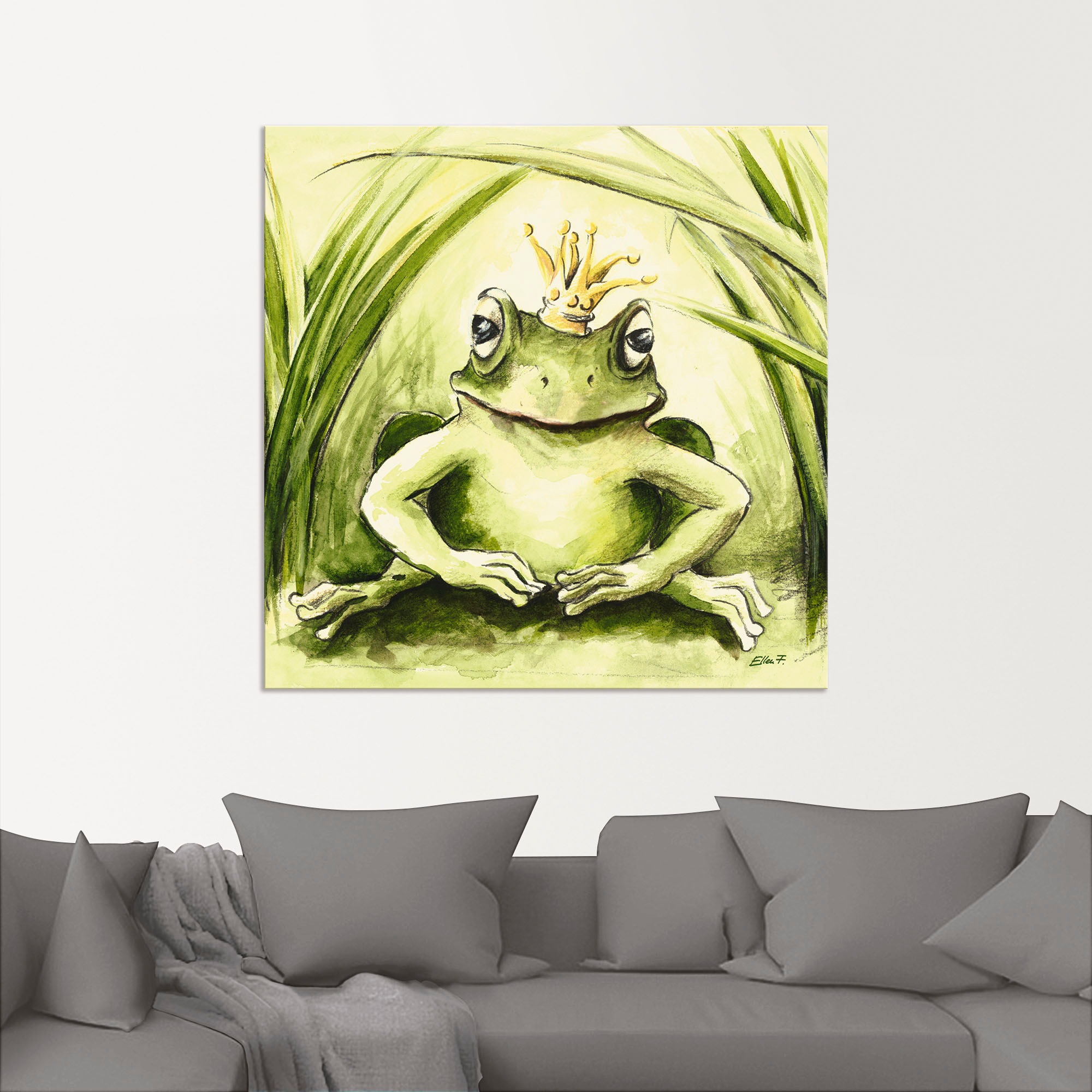 Artland Wandbild »Kleiner Frosch«, Geschichten & Märchen, (1 St.), als Alubild, Outdoorbild, Leinwandbild, Poster in verschied. Größen