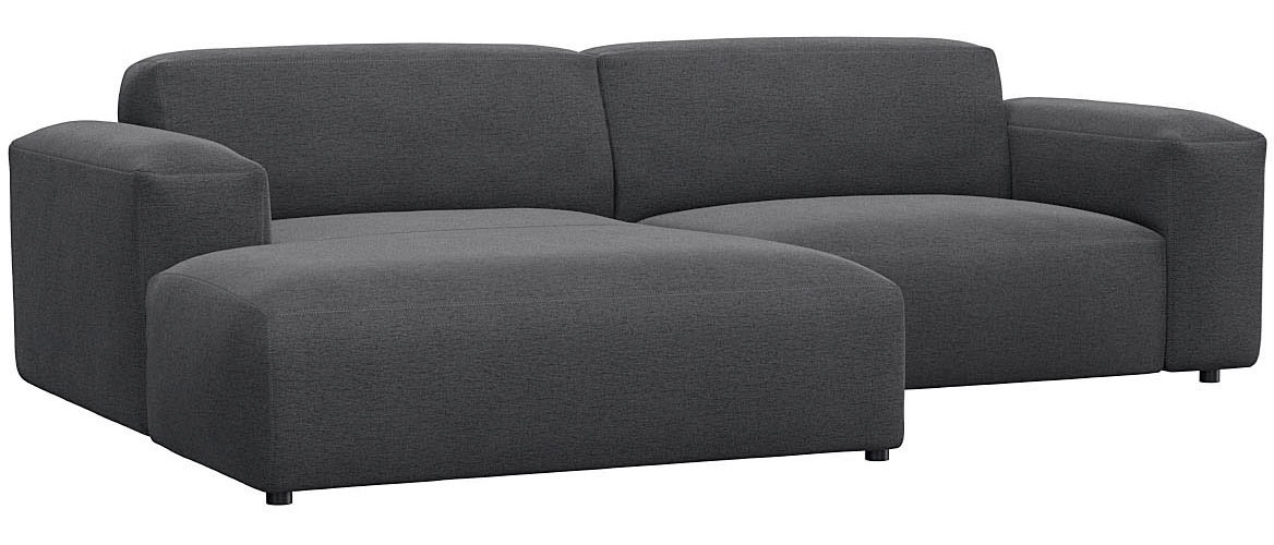 FLEXLUX Ecksofa »Lucera Chaislongue rechts oder links, L-Form, bequem«, modern & anschmiegsam, Kaltschaum, Stahl-Wellenunterfederung