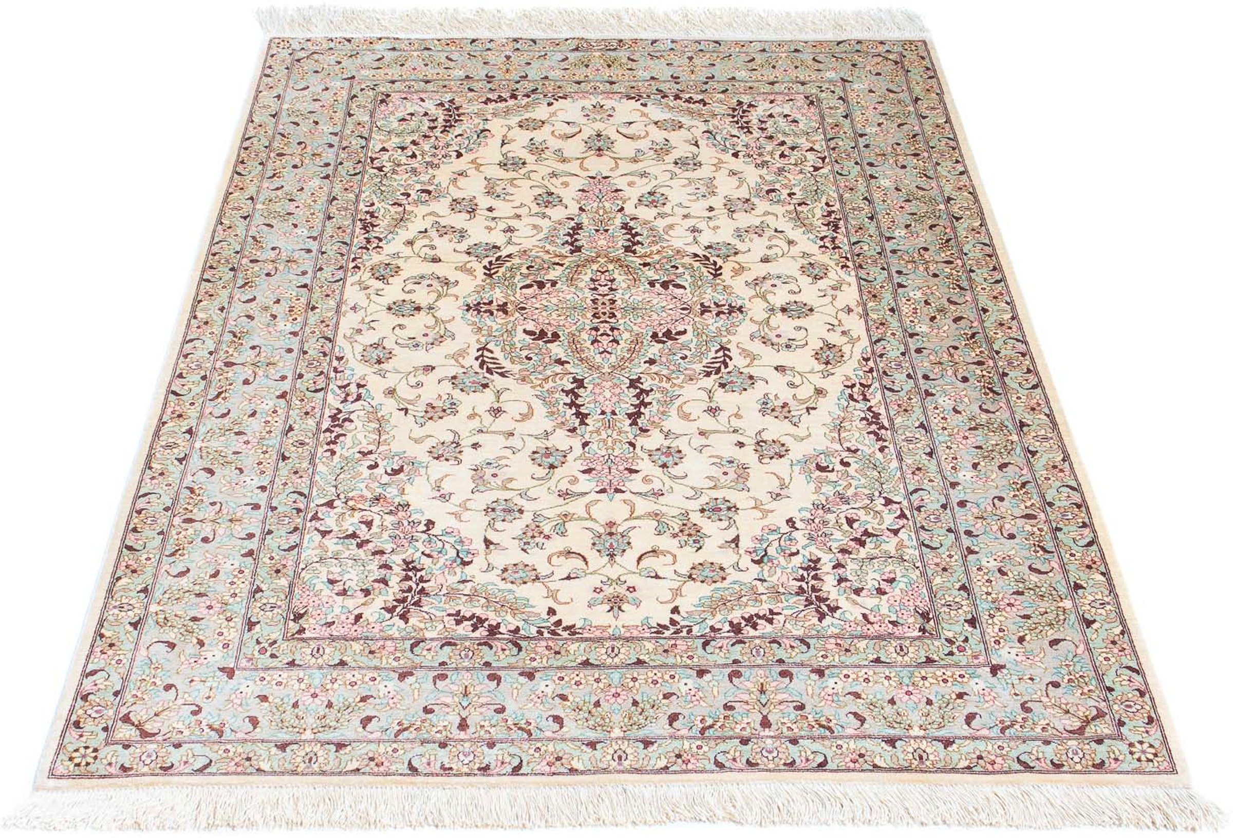 morgenland Orientteppich »Perser - Ghom - 147 x 98 cm - beige«, rechteckig, günstig online kaufen