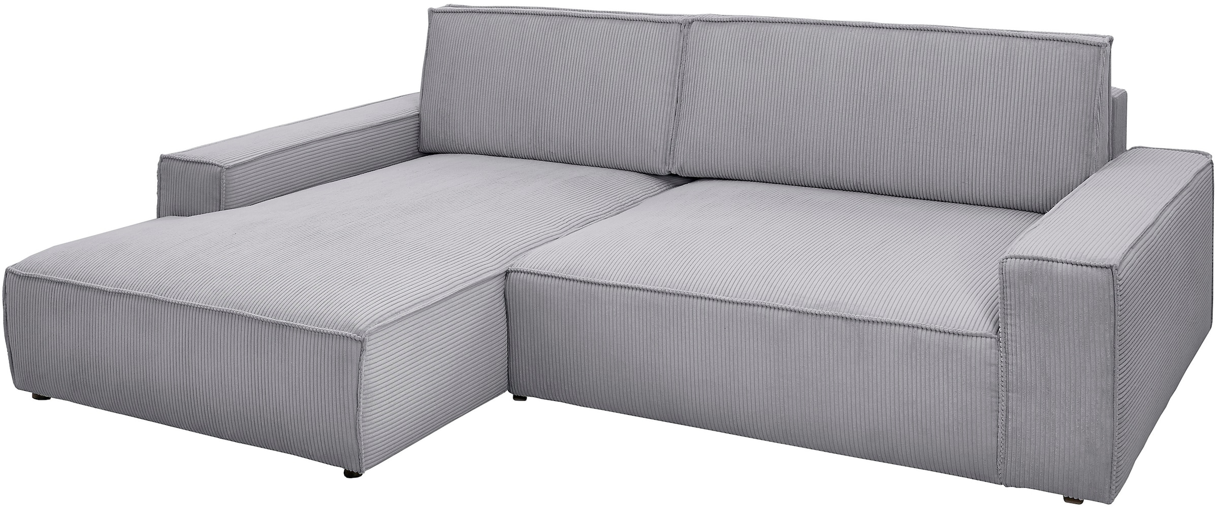 Home affaire Ecksofa »NEU: SHERWOODL XXL 284, Big-Sofa L-Form, tiefe Sitzfläche 95 cm, Cord,«, Leinenoptik, Recamiere rechts/links, auch als Schlafsofa stellbar