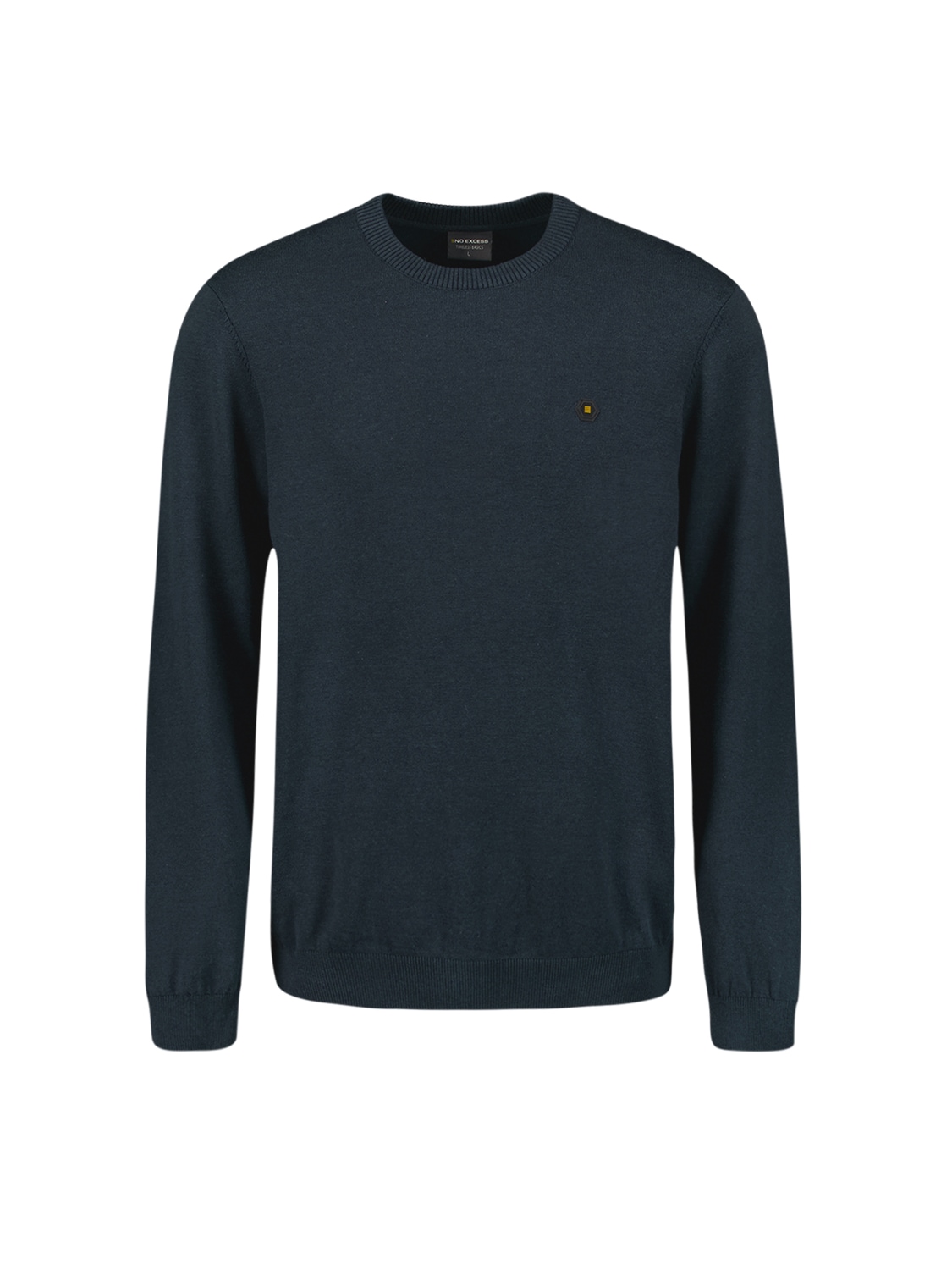 NO EXCESS Rundhalspullover »No Excess Zweifarbiger Pullover von Timeless Basics«