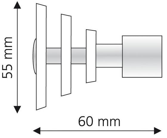 Liedeco Gardinenstangen-Endstück »Luna«, (Set, 2 mm 16 für Raten Ø bestellen St.), auf Gardinenstangen