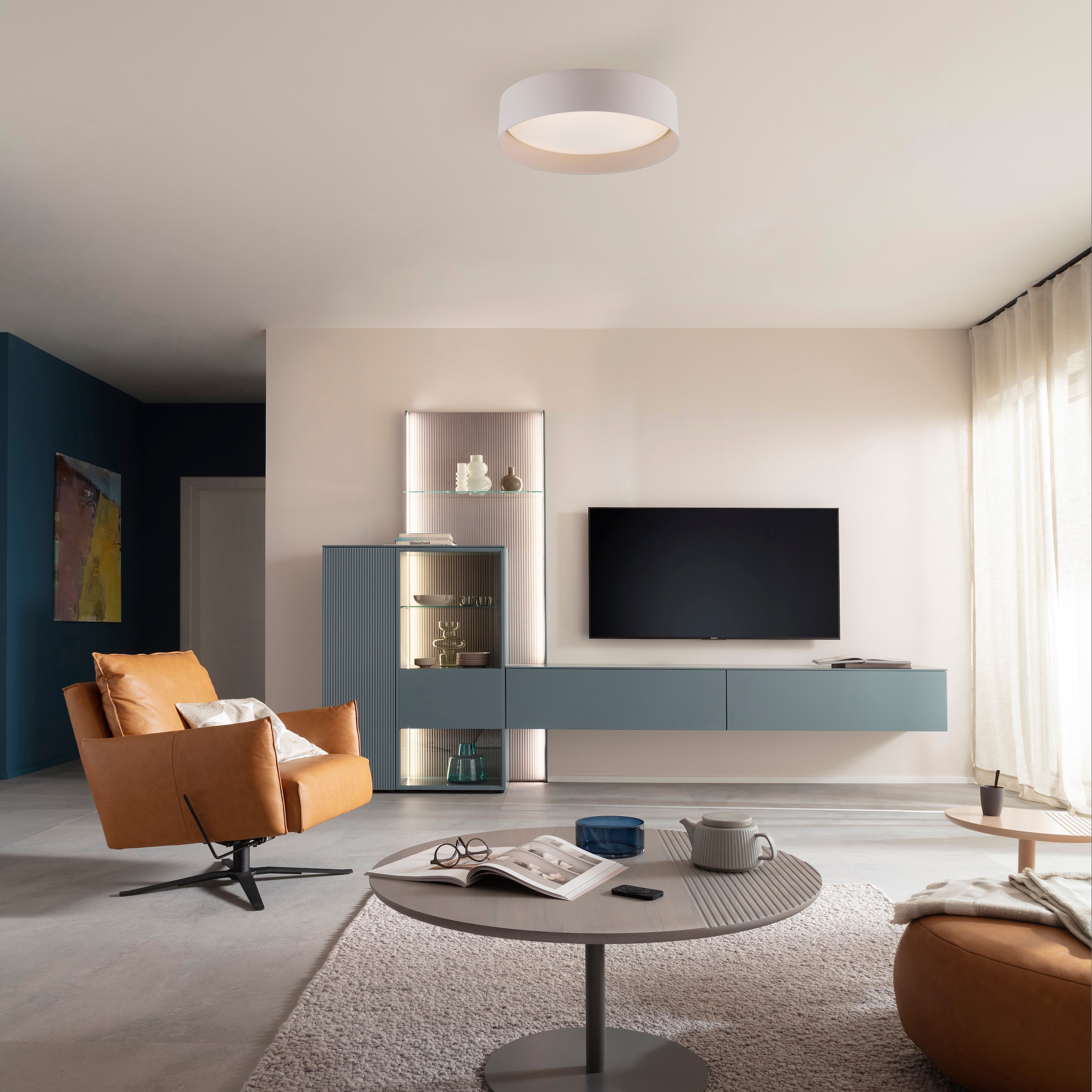 SCHÖNER WOHNEN-Kollektion LED Deckenleuchte »TAVOLI« LED-Board 1 Stk. warmweiß - kaltweiß SCHÖNER WOHNEN Kollektion, CCT 2700-6500K, IR-Fernbedienung, Dimmbar