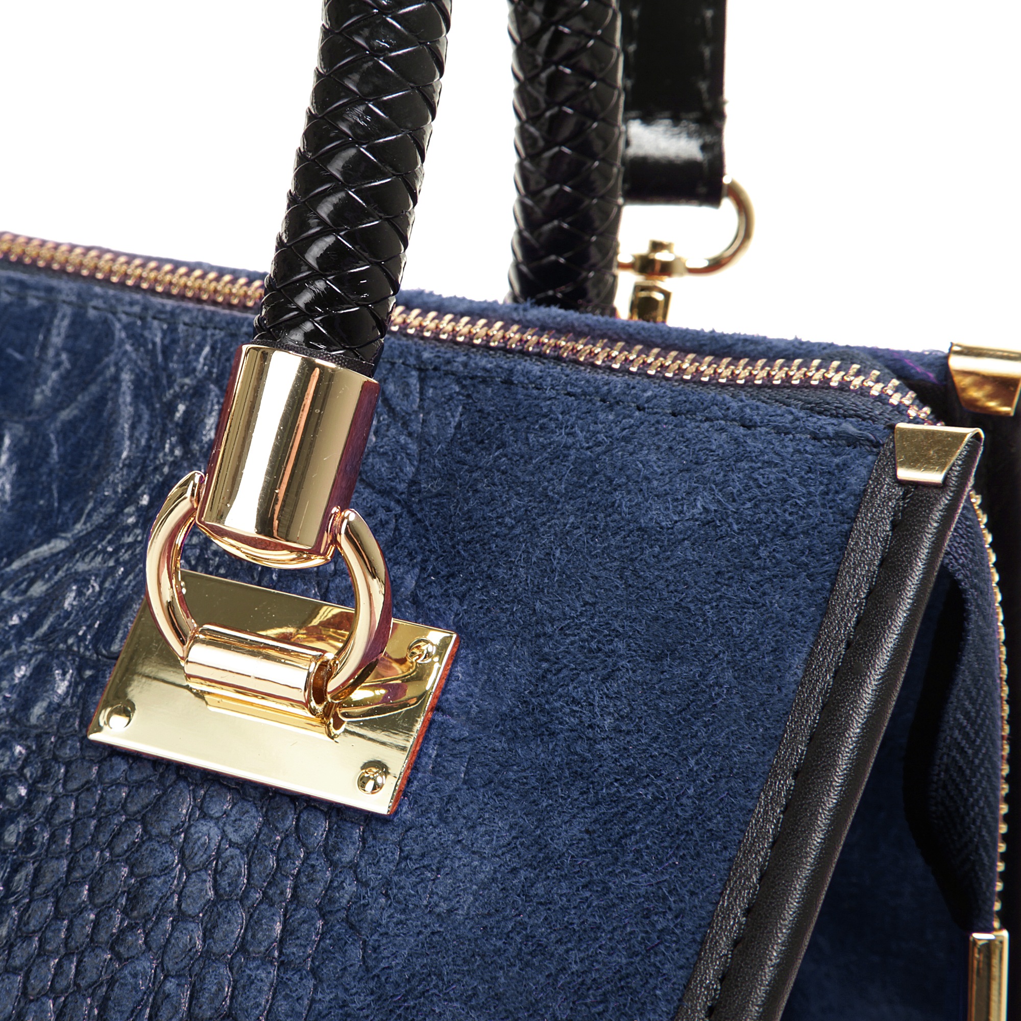 Cluty Henkeltasche, echt Leder, Made in Italy