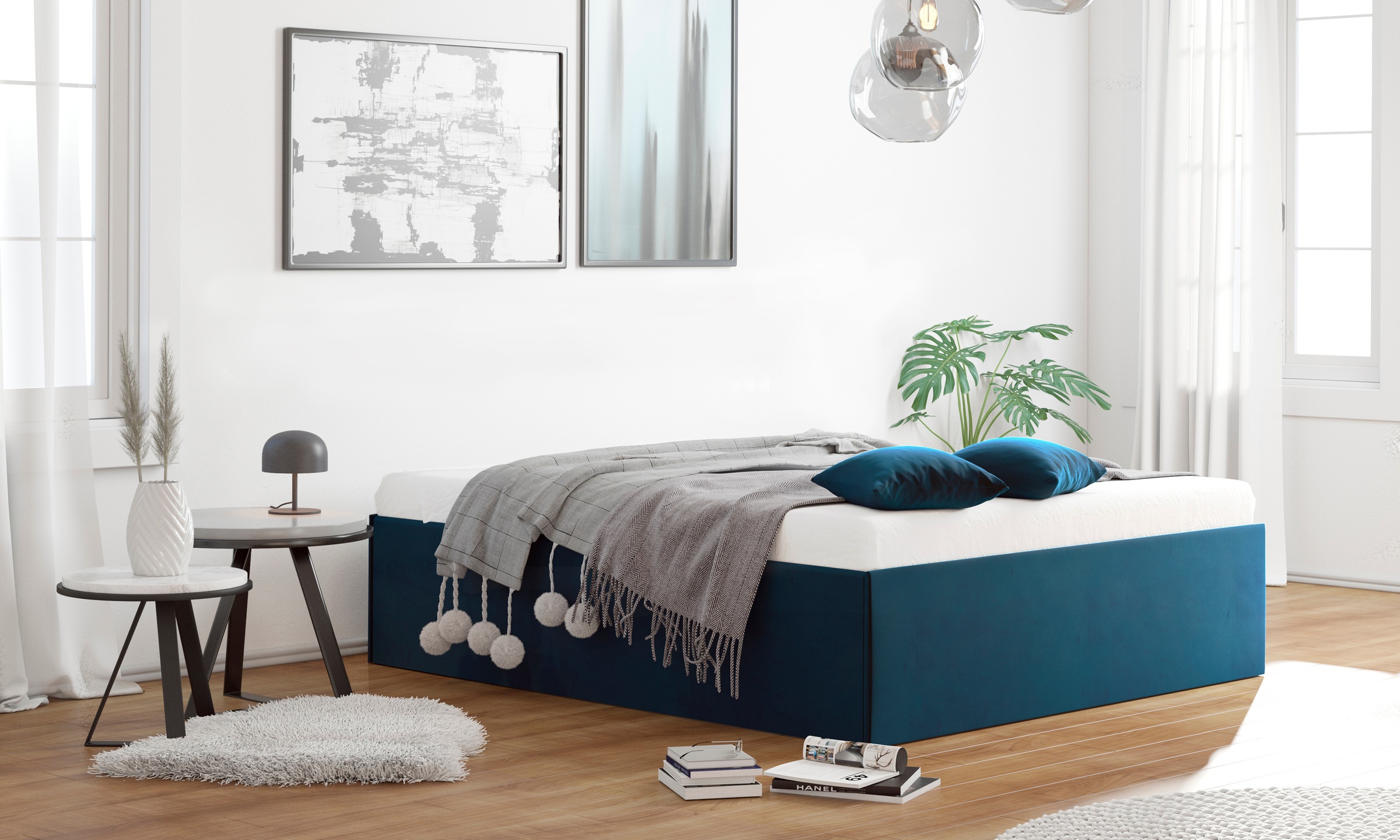 Westfalia Schlafkomfort Polsterbett "Amrum" in Samtvelours ohne Kopfteil, m günstig online kaufen