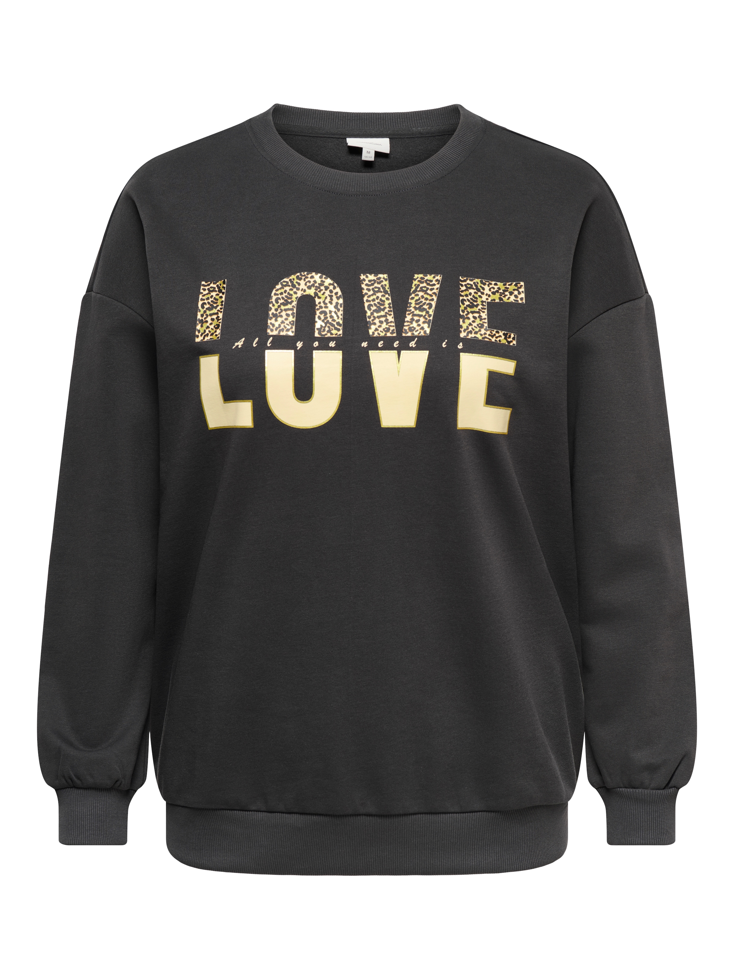 ONLY CARMAKOMA Sweatshirt »CARTAMMIE L/S LEO PRINT O-NECK SWT JRS«, Baumwollmischung
