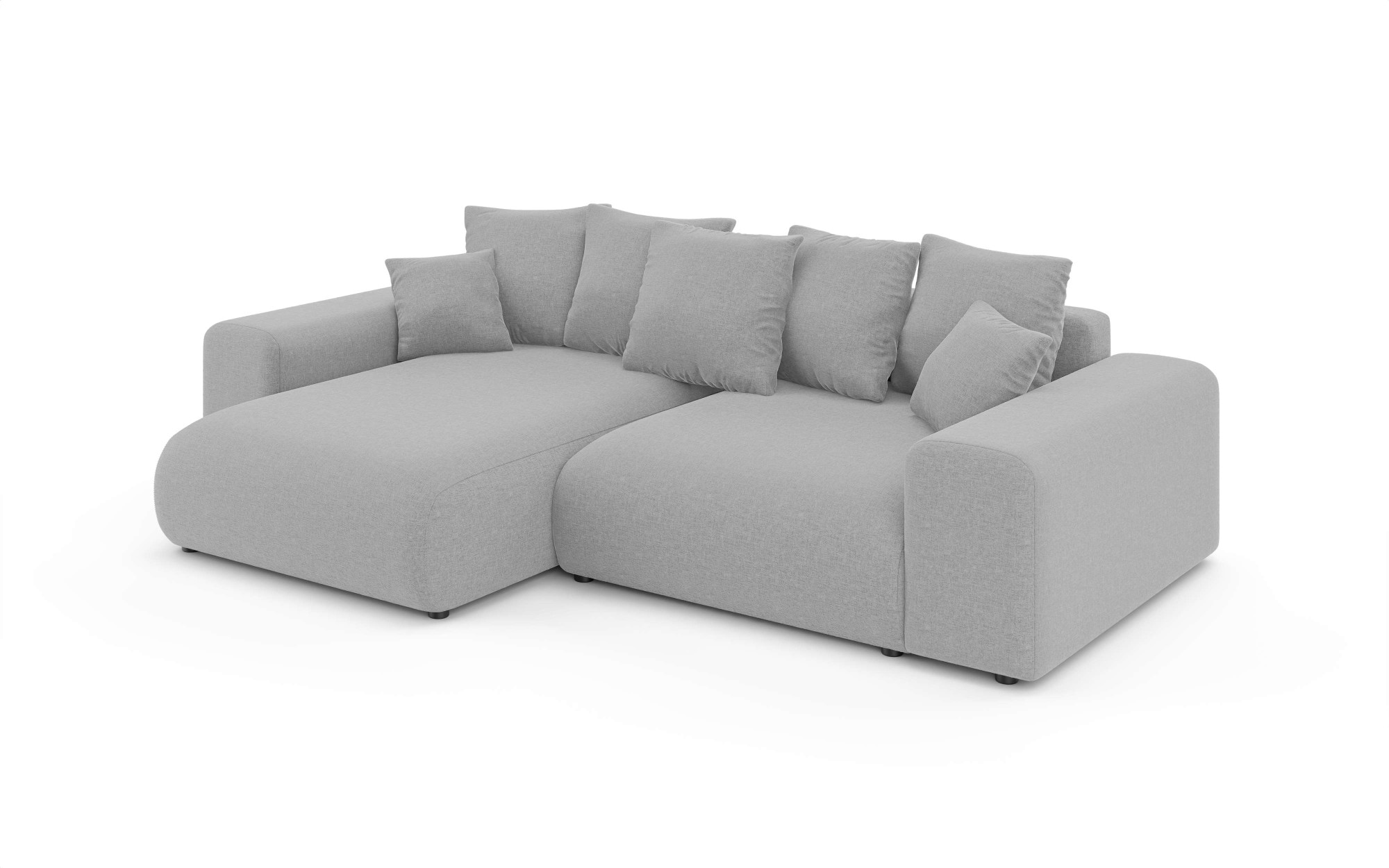 Home affaire Ecksofa »LAKESIDE mit Bettfunktion und Bettkasten, B/T/H 257/166/84 cm«, L-Form, Recamiere beidseitig montierbar, Wellenunterfederung