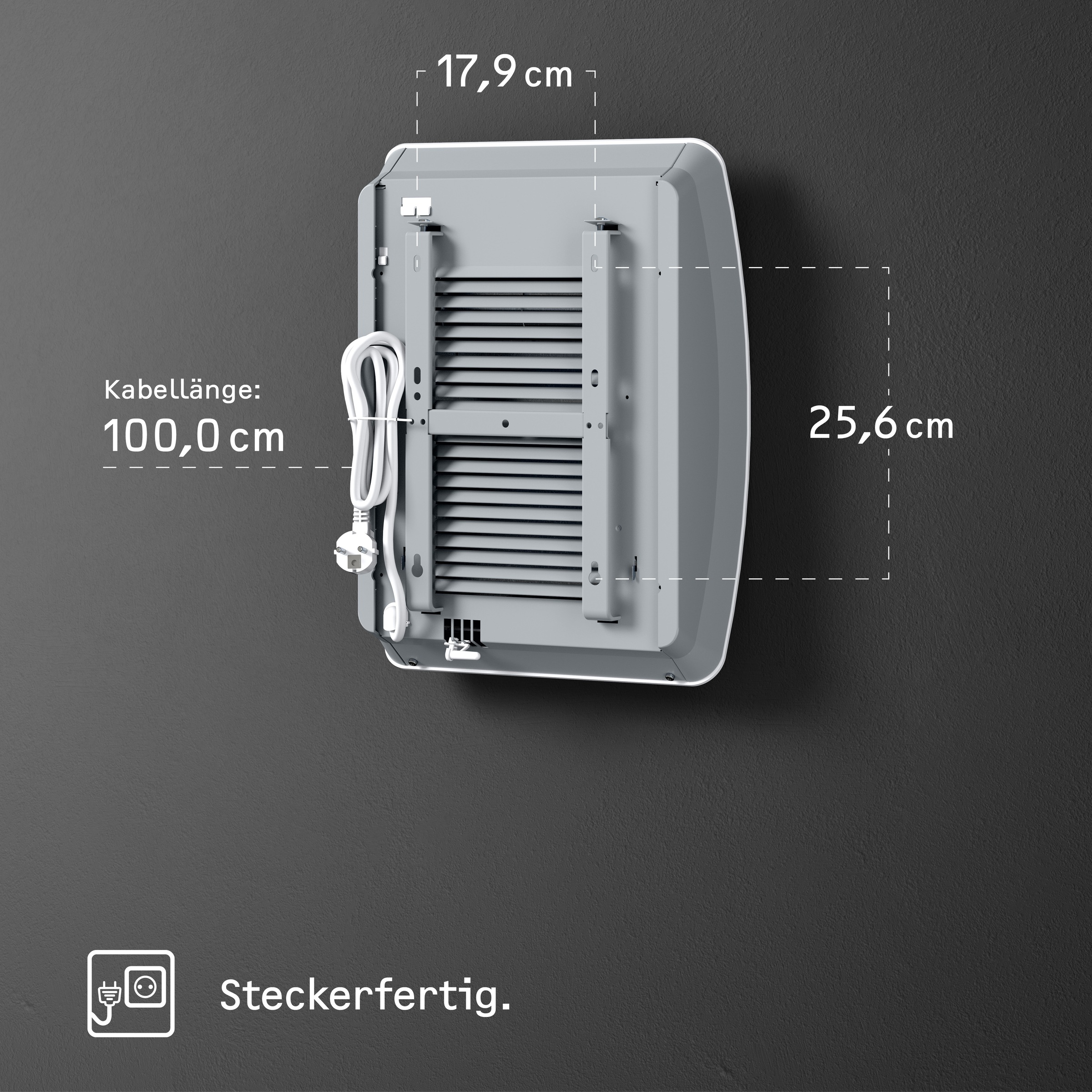 STIEBEL ELTRON Badschnellheizer »CK 20 Premium, Heizlüfter energiesparend, 2 kW«, VDE geprüft, LC-Display, Wochentimer, 120 Min. Timer, Silent Mode