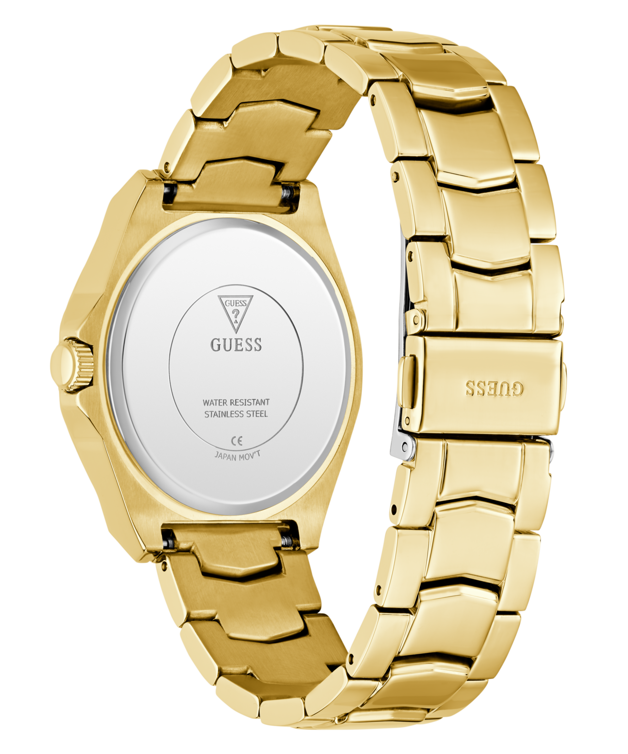 Guess Multifunktionsuhr »RITZY«, Quarzuhr, Armbanduhr, Damenuhr, Edelstahlarmband, Datum