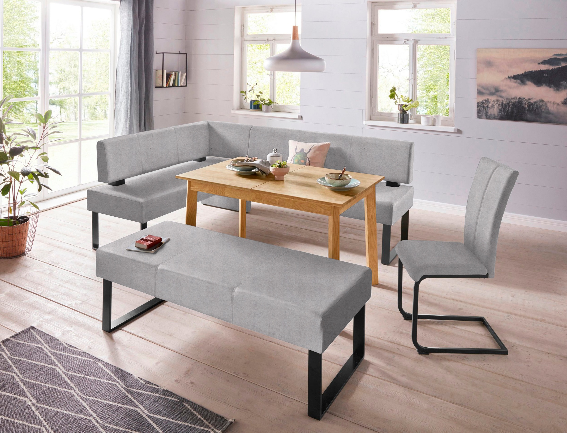 Home affaire Sitzbank »Oliver«, Breite 140cm, mit Metallgestell