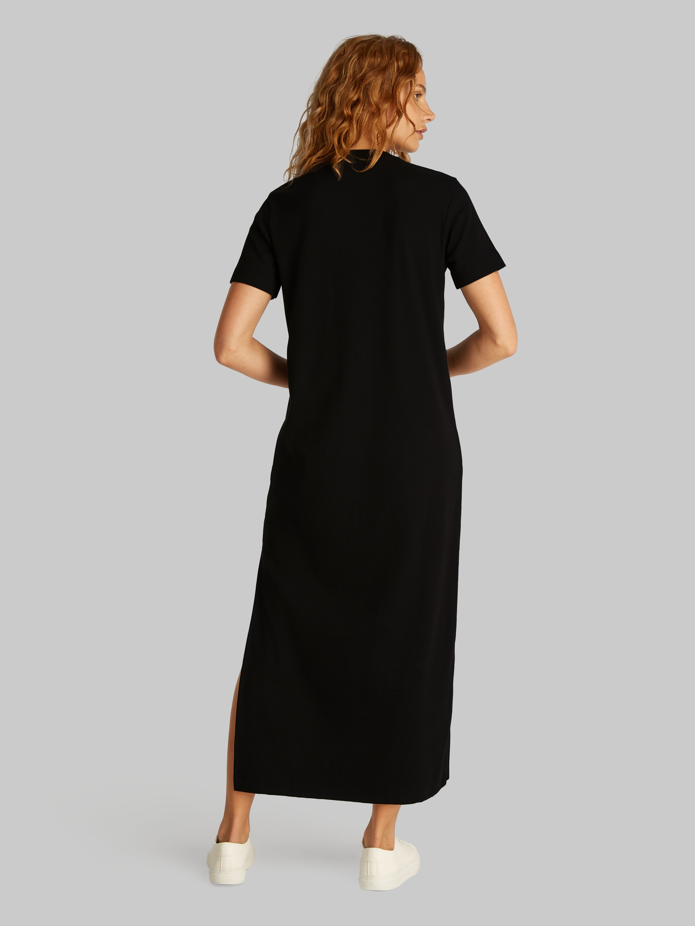 Calvin Klein Jeans Midikleid »MONOLOGO LONG RIB TEE DRESS«, mit Logo