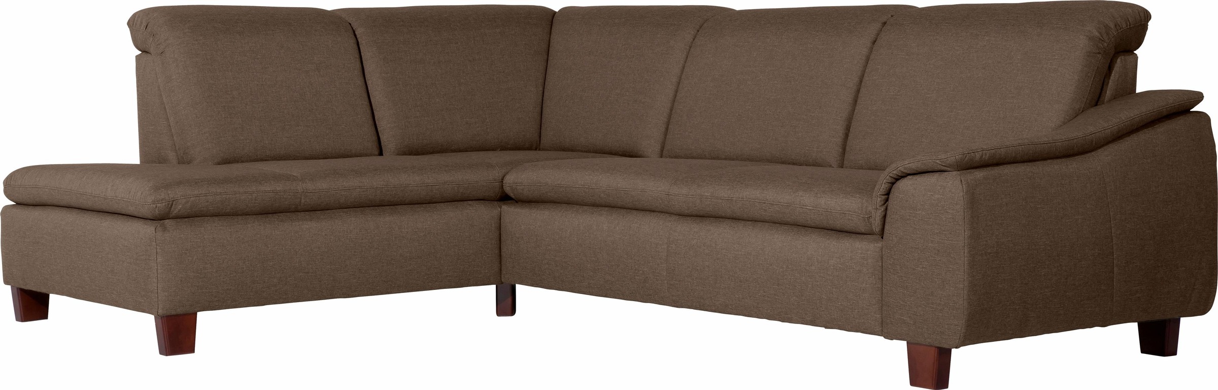 Max Winzer® Ecksofa »Alessio, aktuelle Mattenoptik, geschwungene Formensprache, bequem«, mit abgerundeter Rückenlehne, Ottomane wahlweise links oder rechts