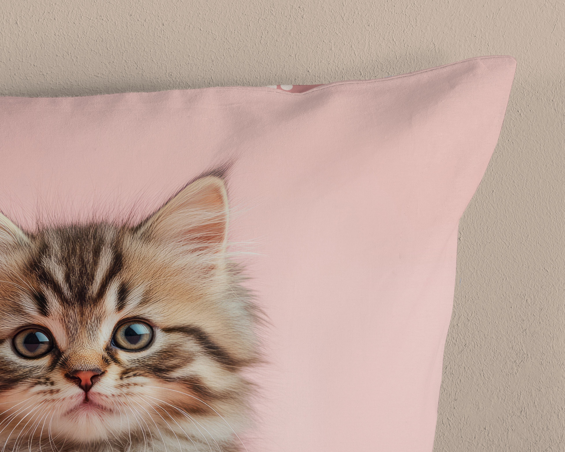 good morning Kinderbettwäsche »Chat« 2 Stk. tlg. Baumwolle, Renforcé, Wendeoptik, Kind,  Mädchen, Katze