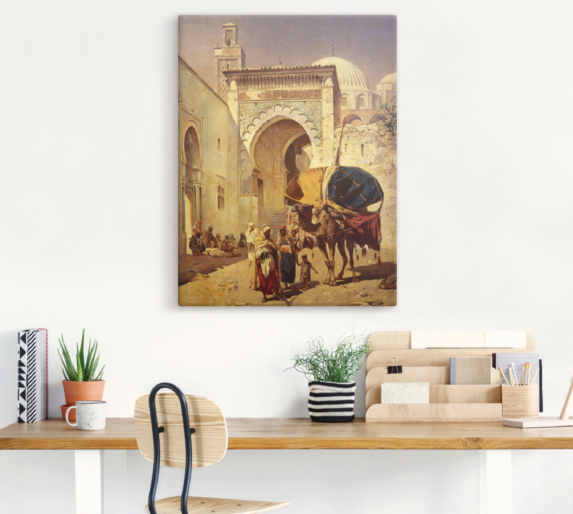 Artland Wandbild »Eine arabische Straßenszene.«, Gebäude, (1 St.), als Leinwandbild, Poster, Wandaufkleber in verschied. Größen
