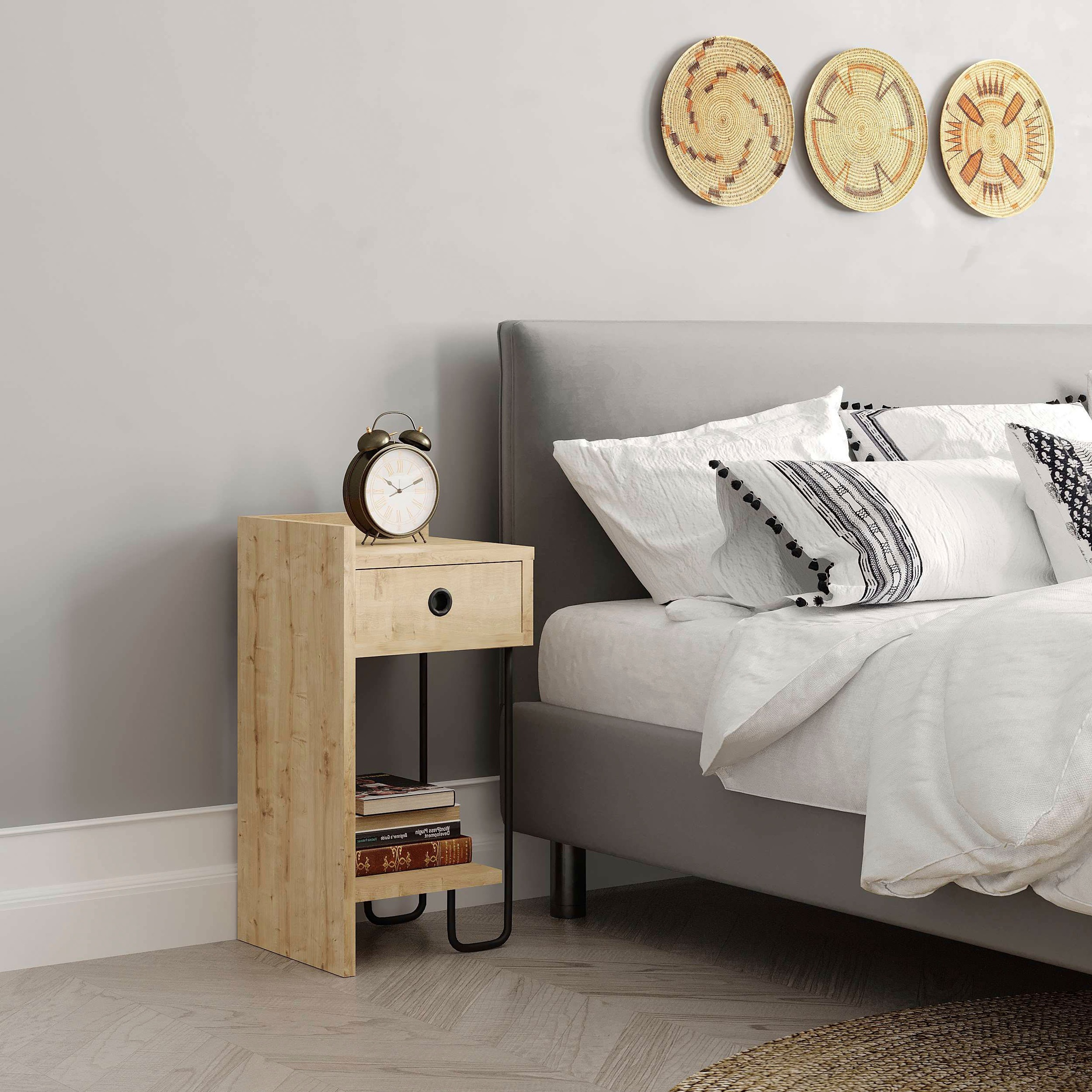 Decortie Nachttisch »SIRIUS NACHTTISCH LINKS MODUL«, (Packung, 1 St.), Leichte Montage, Lagerung, Platzsparend