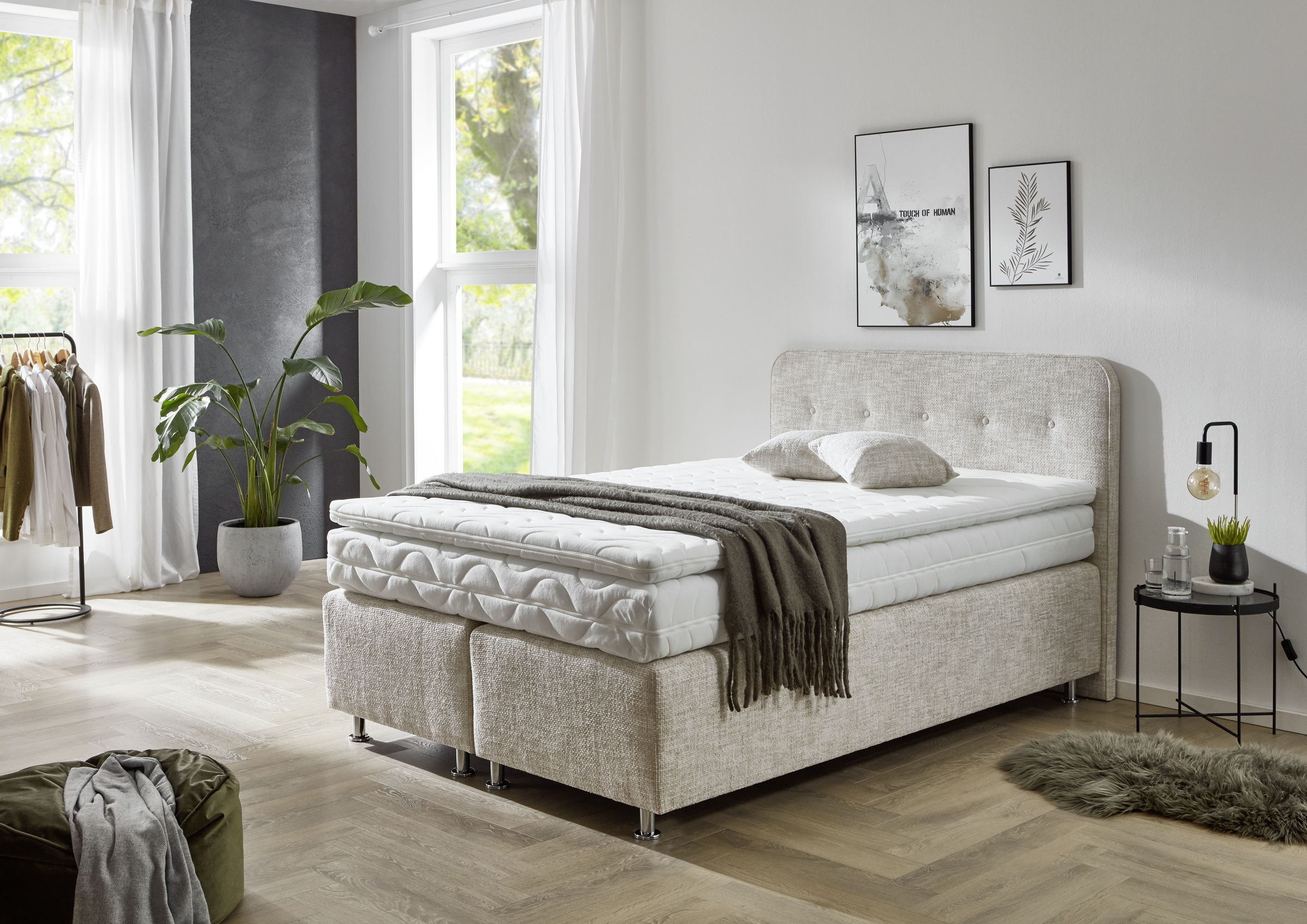 Westfalia Schlafkomfort Boxspringbett »Sapporo«, Inkl. Zierkissen, wählbar günstig online kaufen