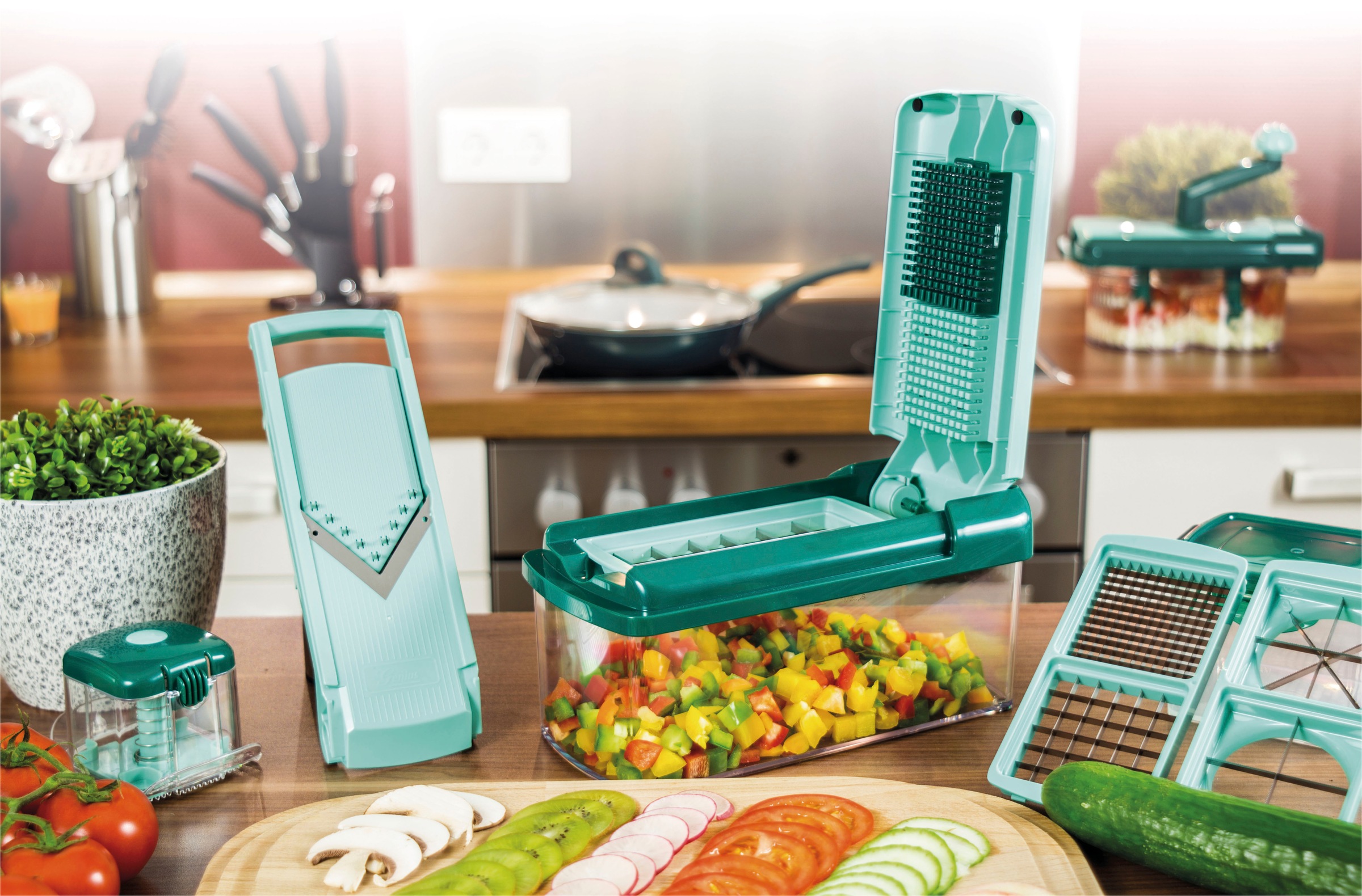Genius Zerkleinerer »Nicer Dicer Fusion Set 13-tlg.«, Einfach, praktisch, s günstig online kaufen
