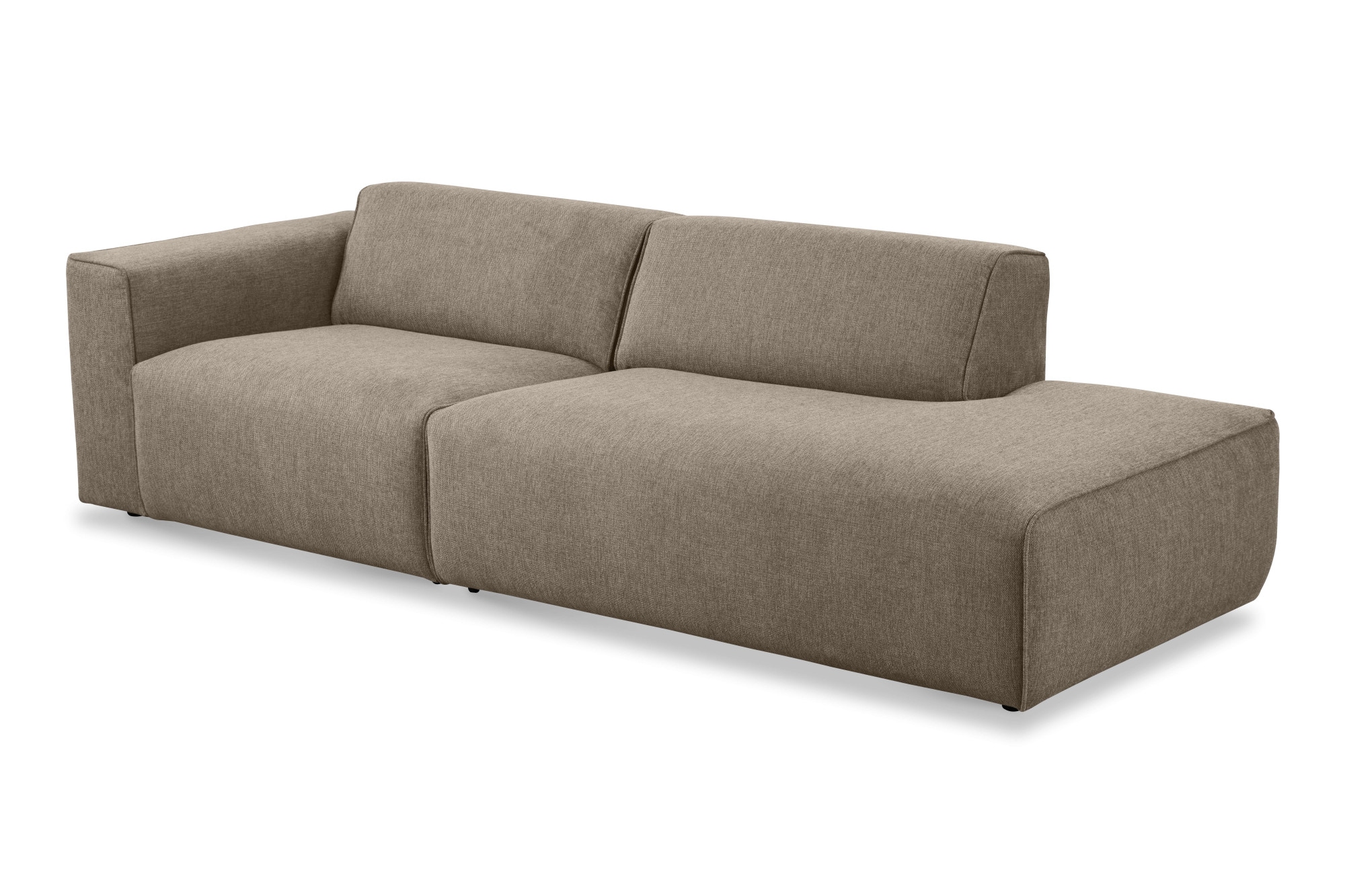 andas 2-Sitzer »Noord mit Kedernaht, Breite 227 cm«, Cord, Struktur, Webstoff, mit Wellenunterfederung, Massivholzrahmen
