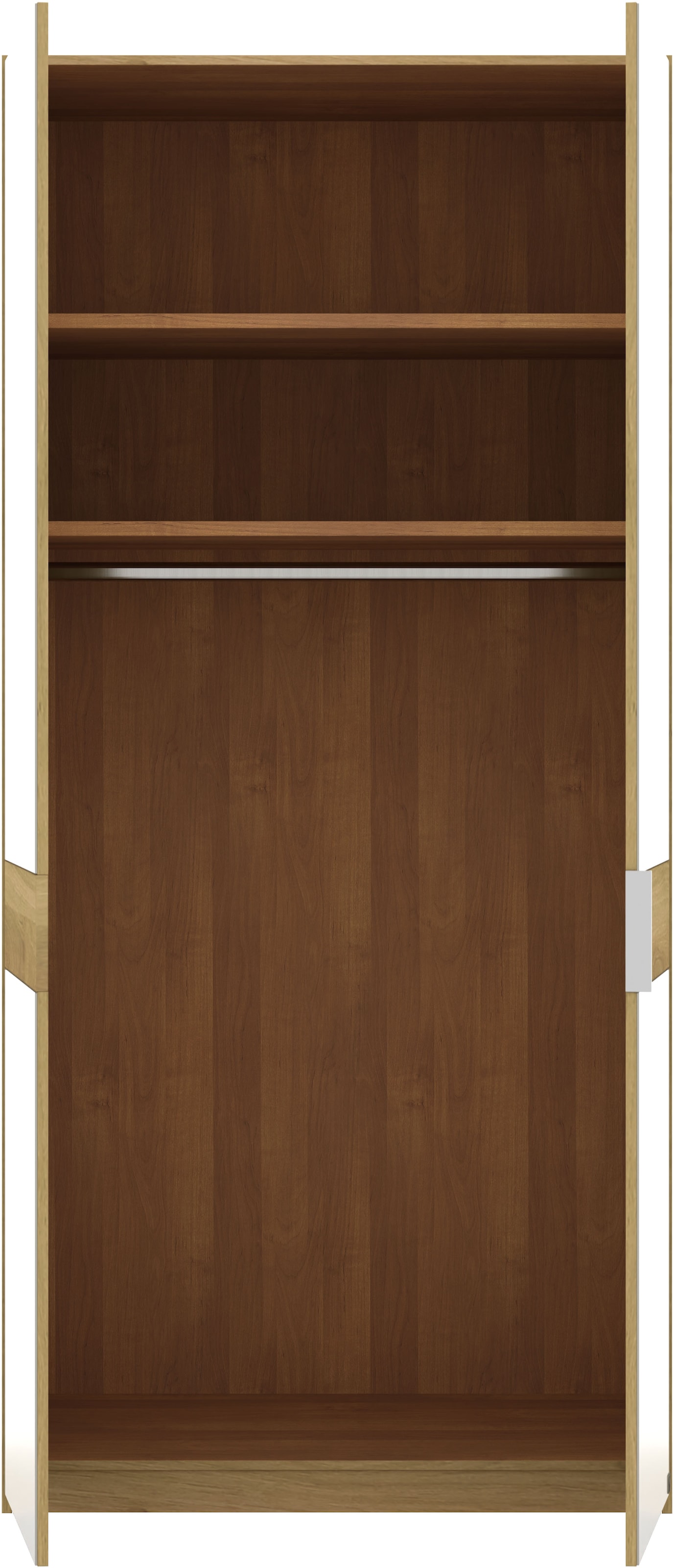 Musterring Drehtürenschrank »Savona, Kleiderschrank, Schrank, Garderobe, teilmassiv Eiche«, (mit Türdämpfern, mit Spiegel oder Glas, extra Böden, MADE IN GERMANY), Türen in Bianco-Eiche massiv, Spiegel-/Glastüren, verschiedene Größen